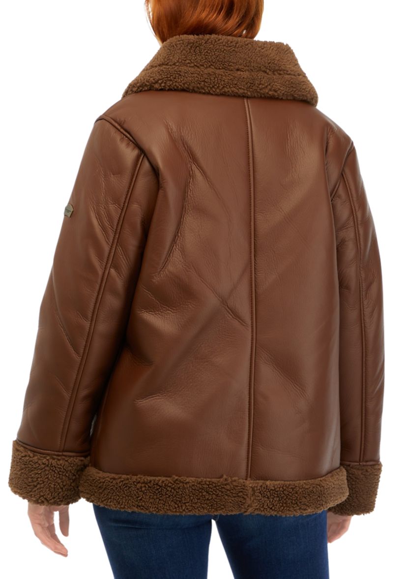 KOOLABURRA BY UGG® Women's Vegan Leather Sherpa Coat Belk