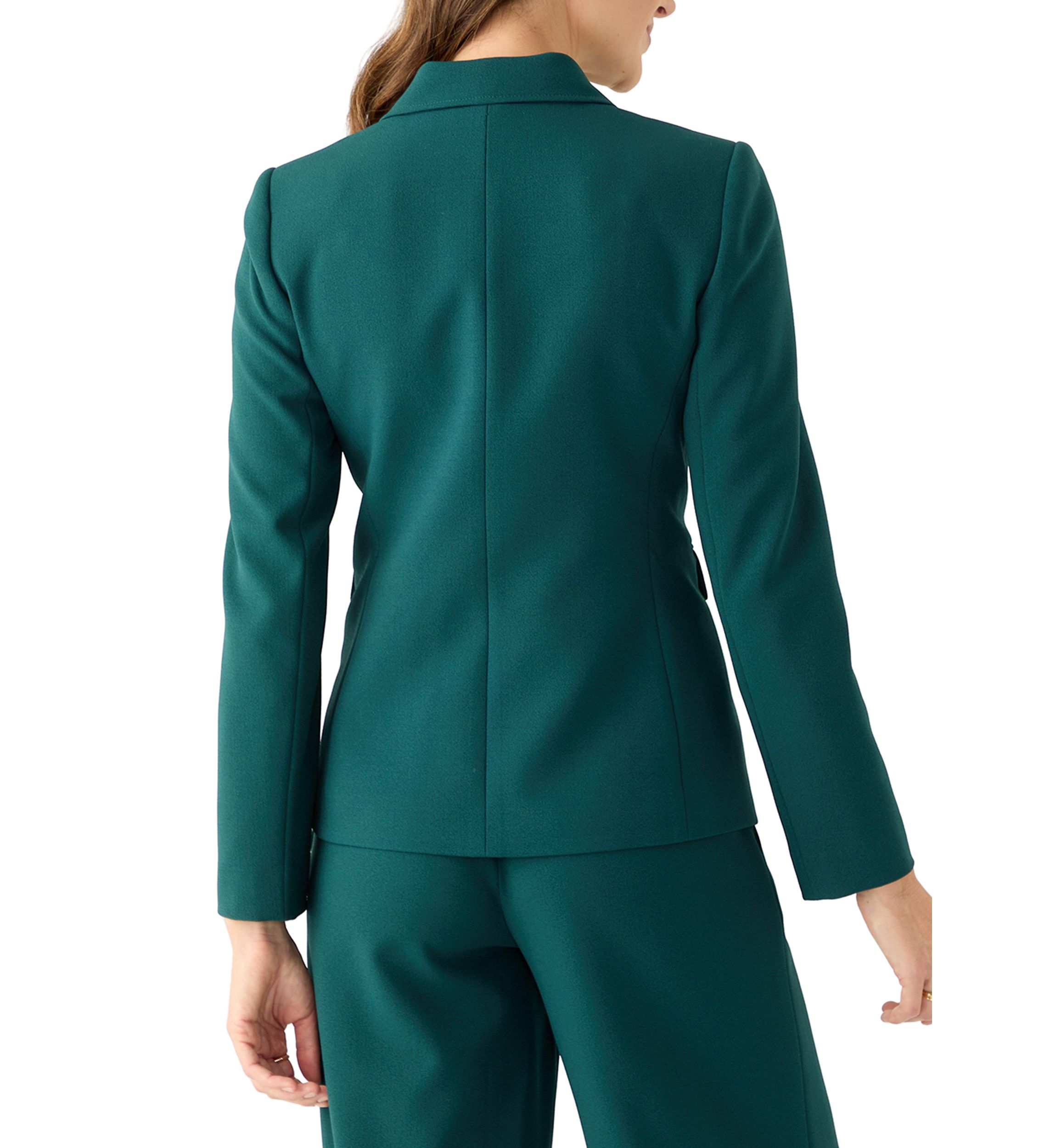 Womens Crepe One Button Jacket