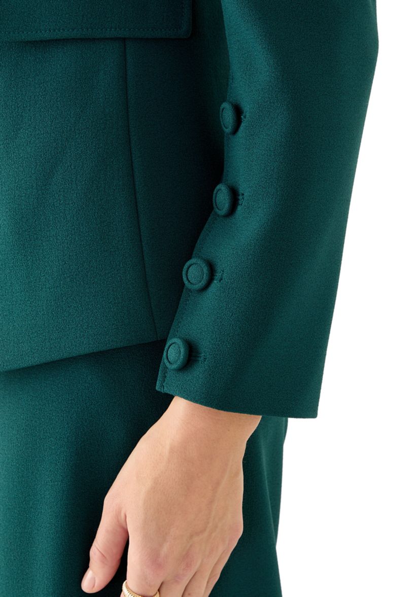 Womens Crepe One Button Jacket
