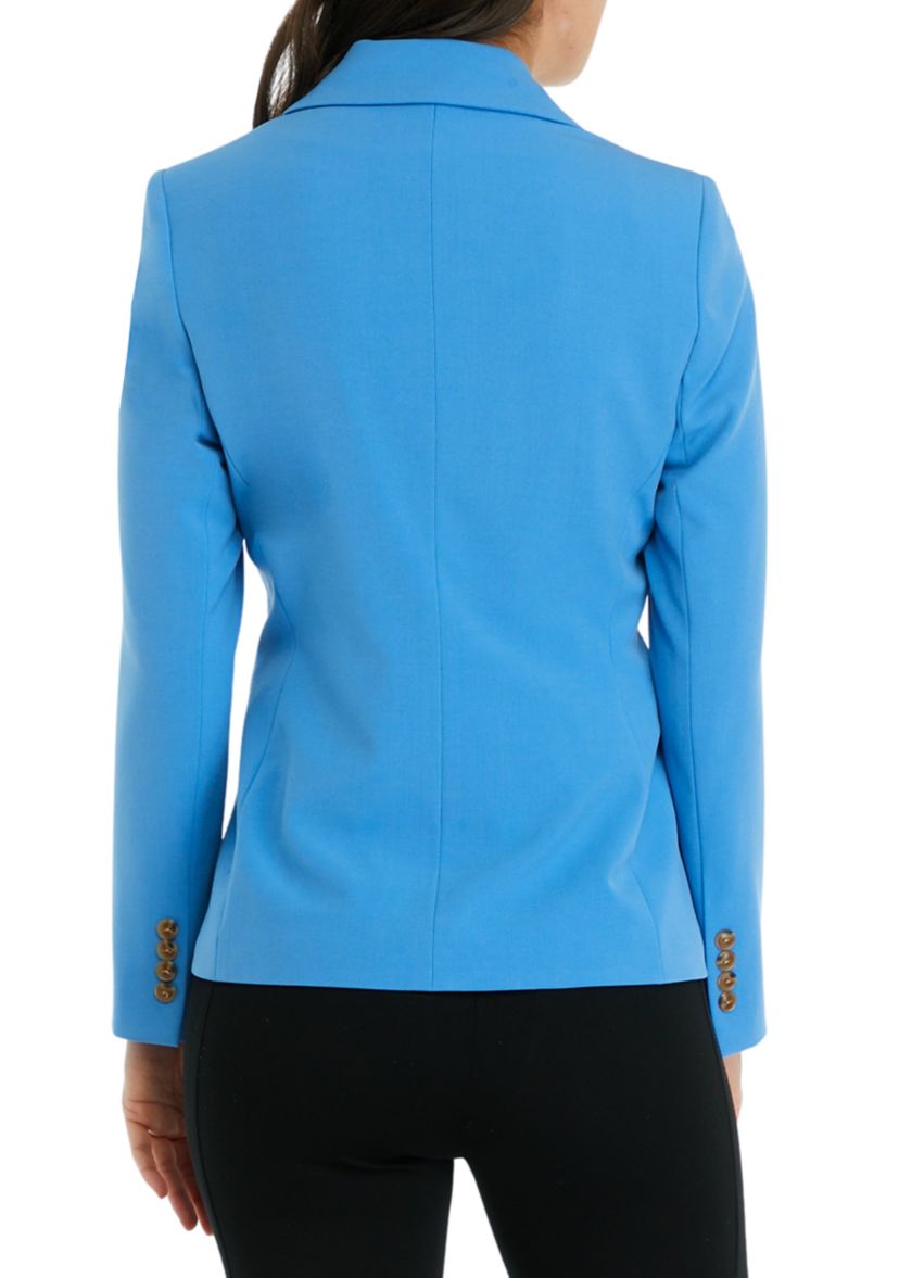 Womens Button Accented Blazer