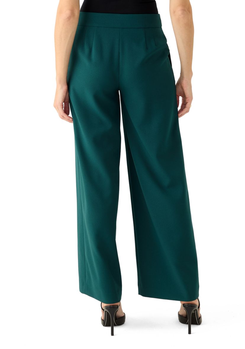 Womens Crepe Wide Leg Pants