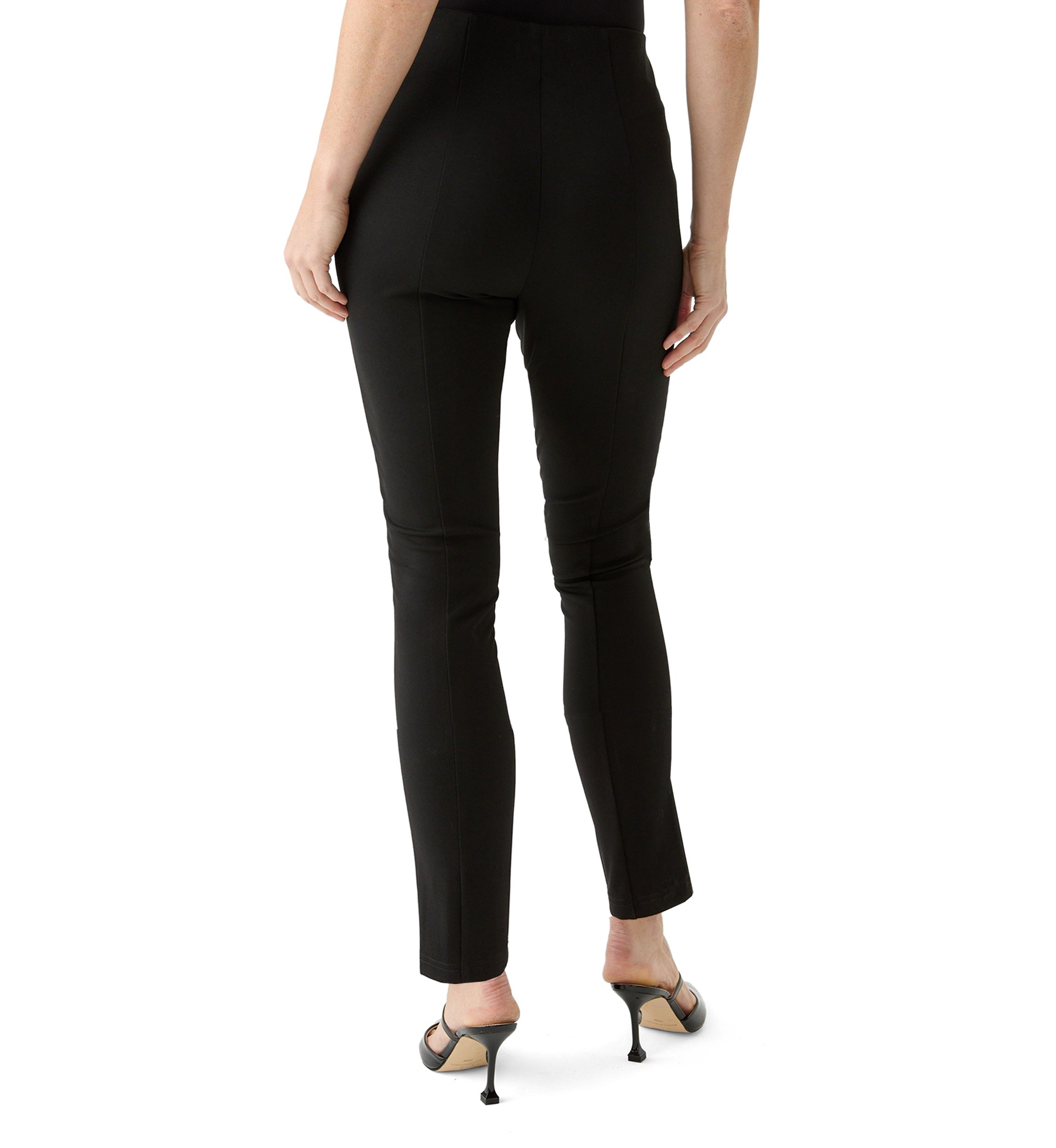 Womens Vegan Leather Ponte Pants 