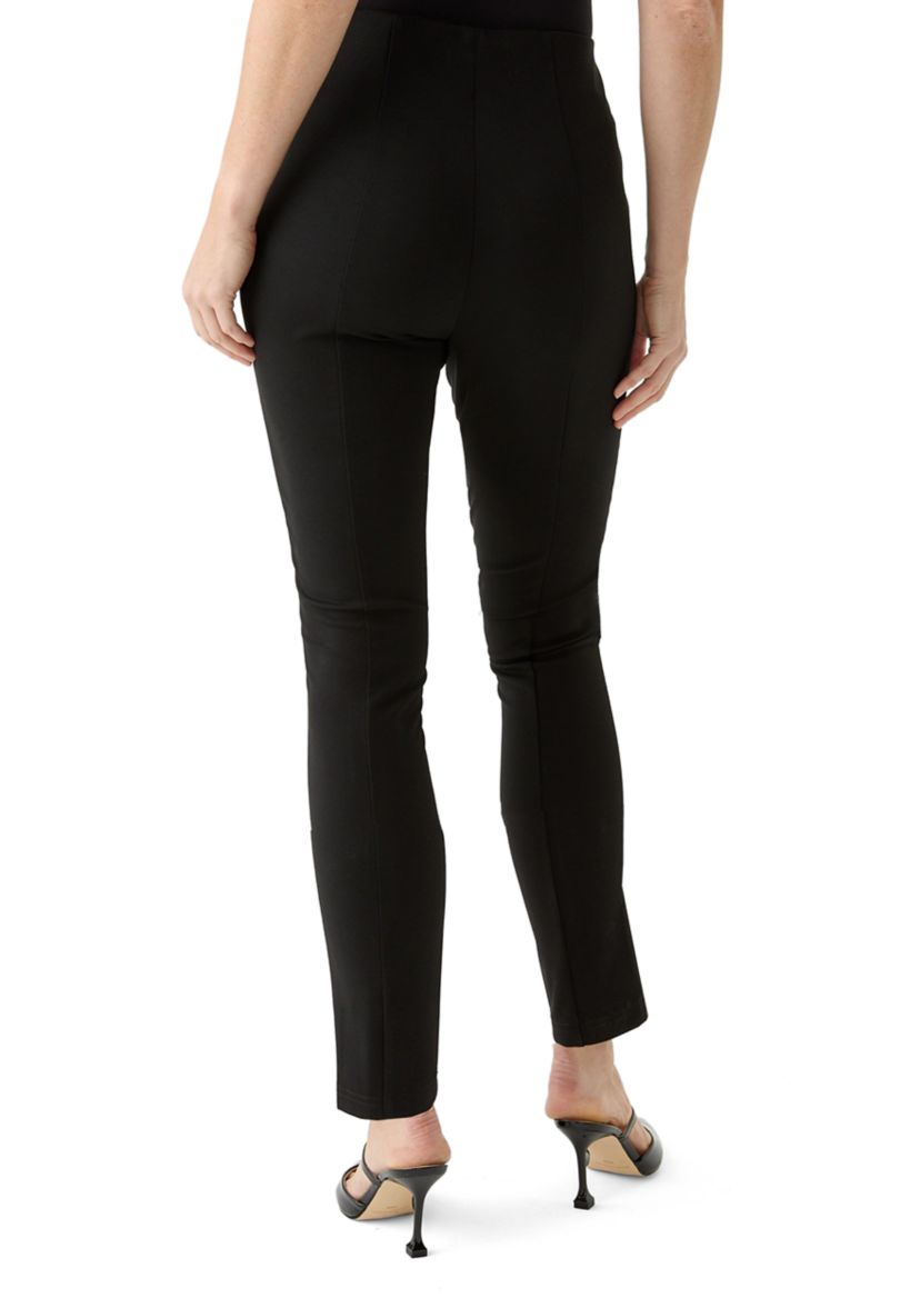 Womens Vegan Leather Ponte Pants 
