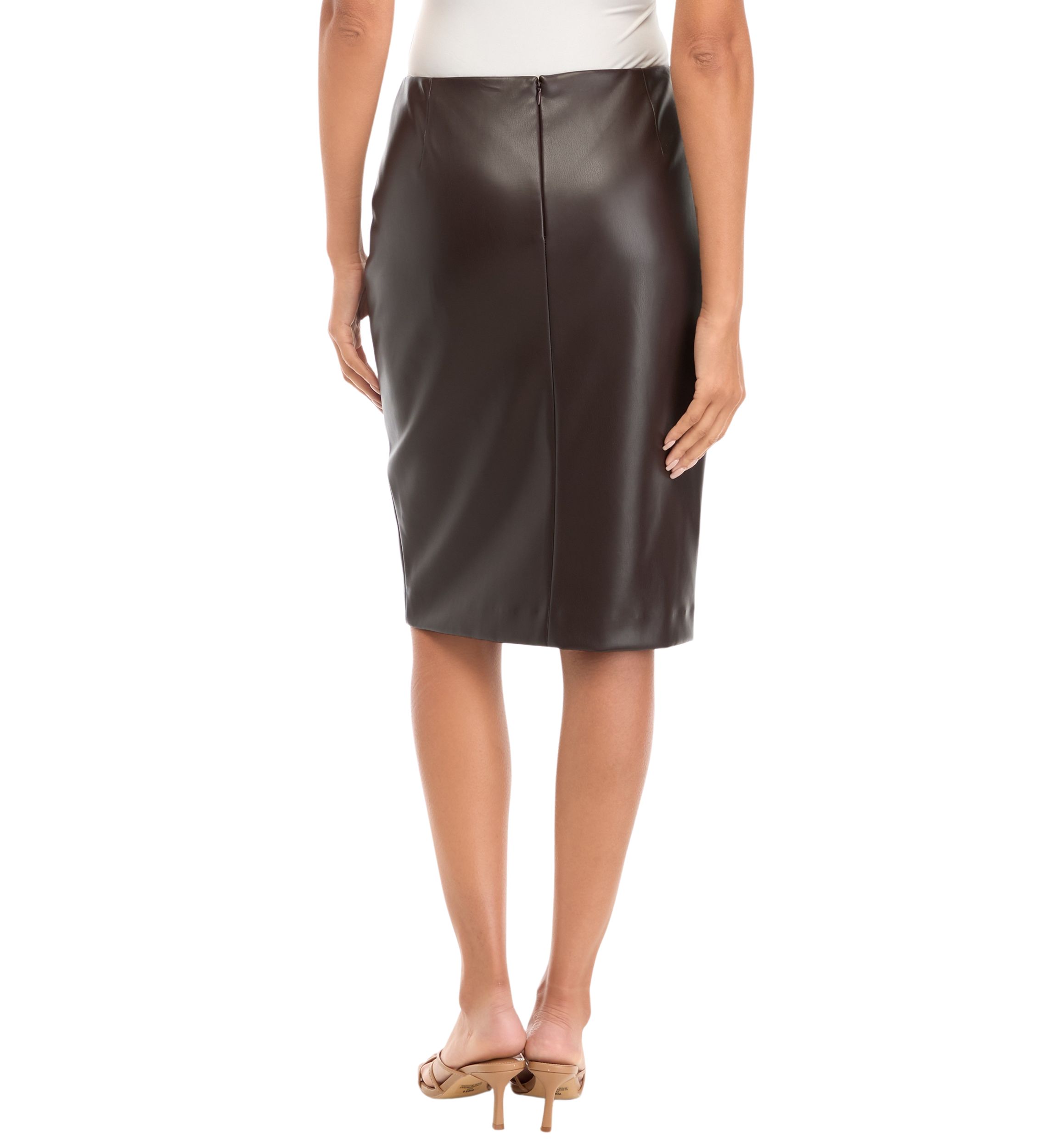 Womens Vegan Leather Skirt 