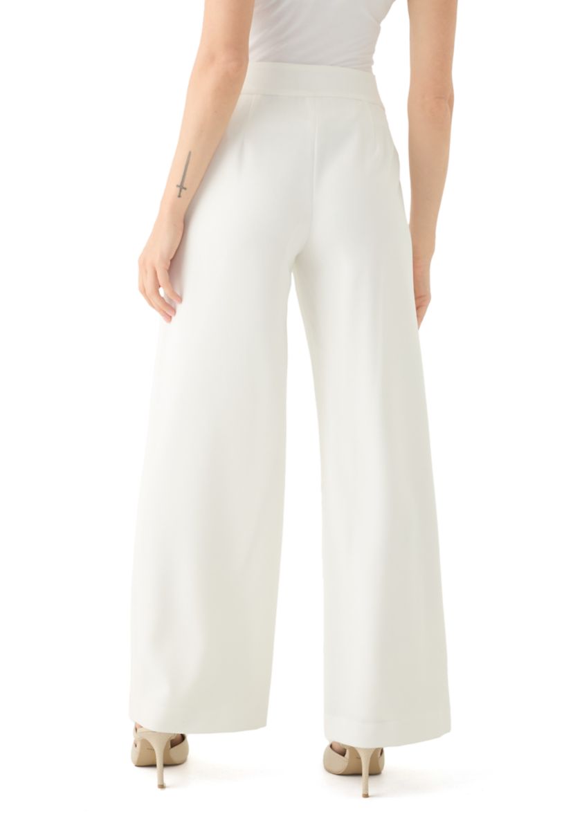 Petite Wide Leg Crepe Pants