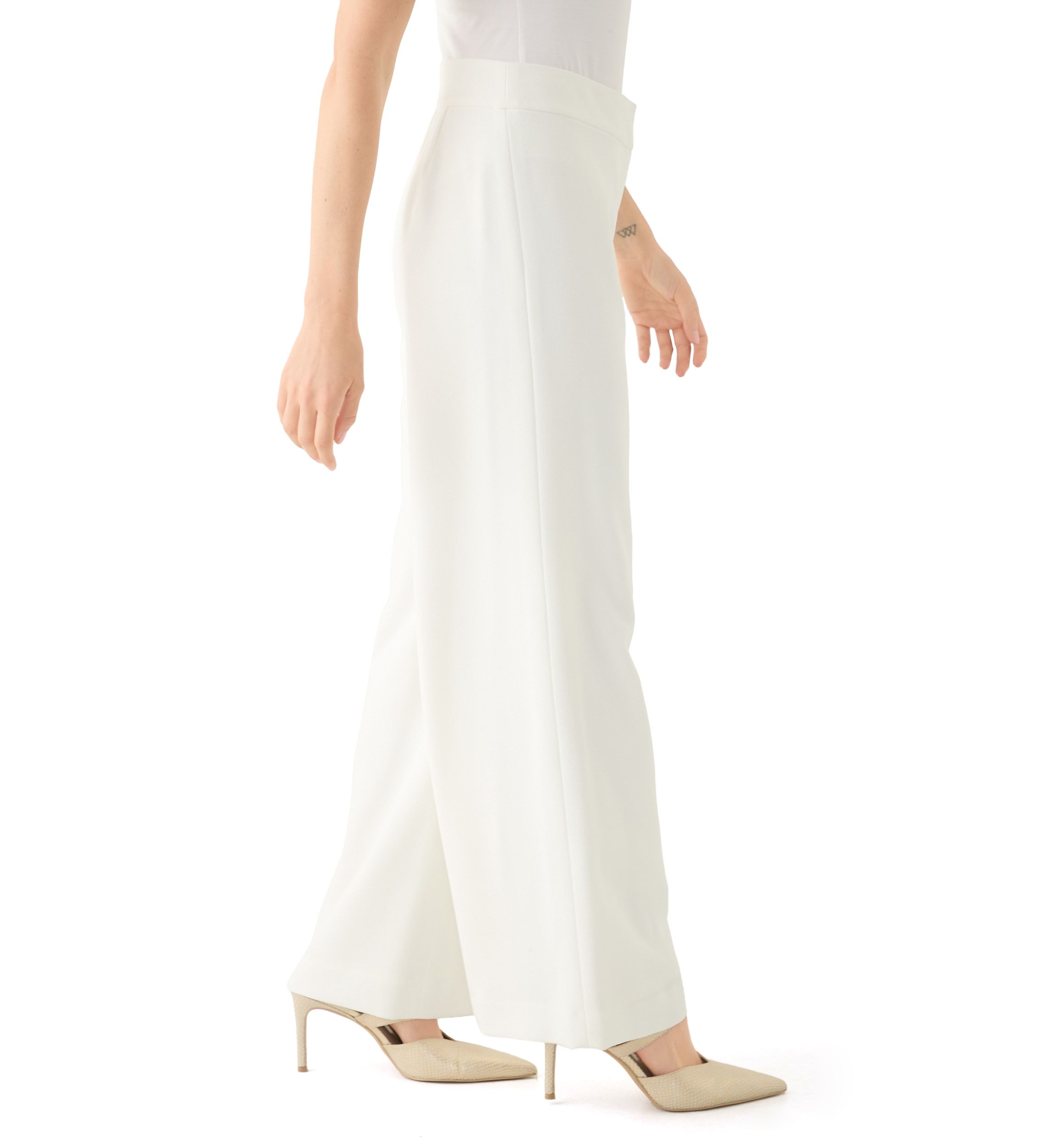 Petite Wide Leg Crepe Pants