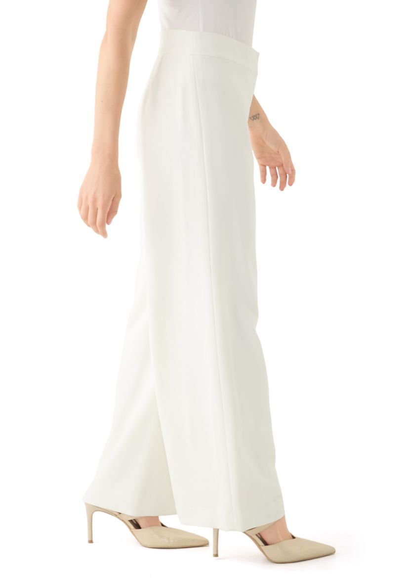 Petite Wide Leg Crepe Pants