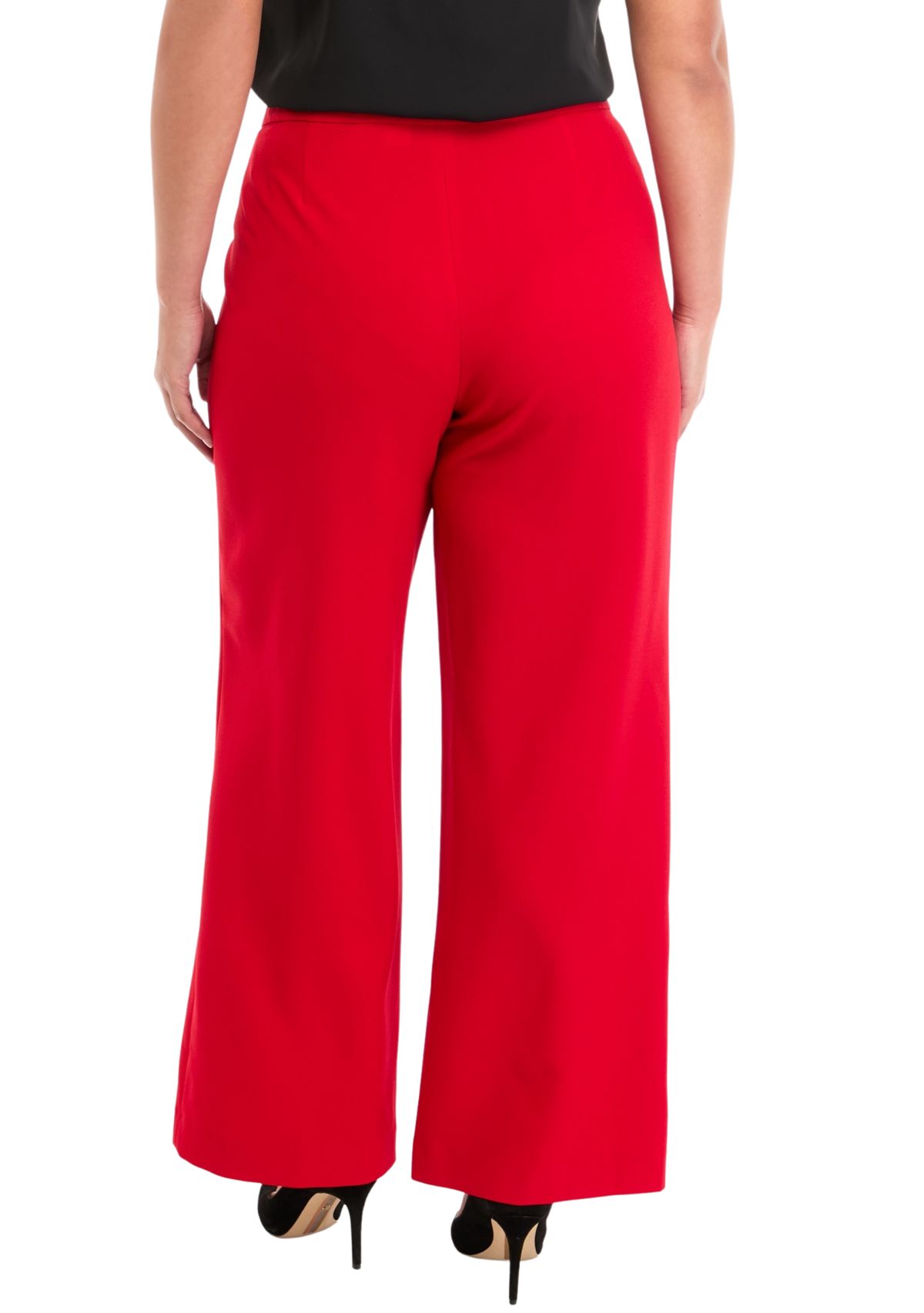 Plus Crepe Wide Leg Pants