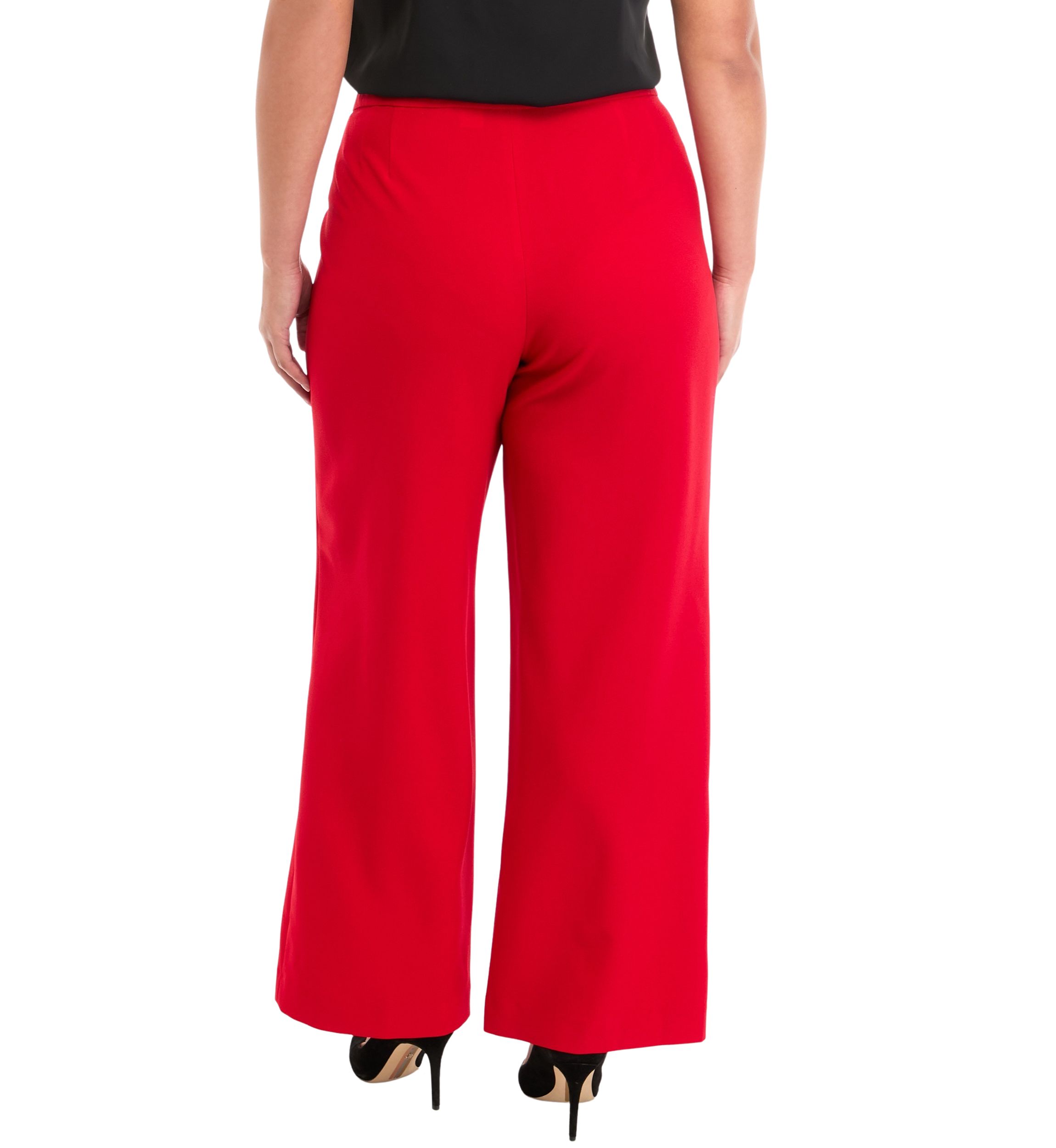 Plus Crepe Wide Leg Pants