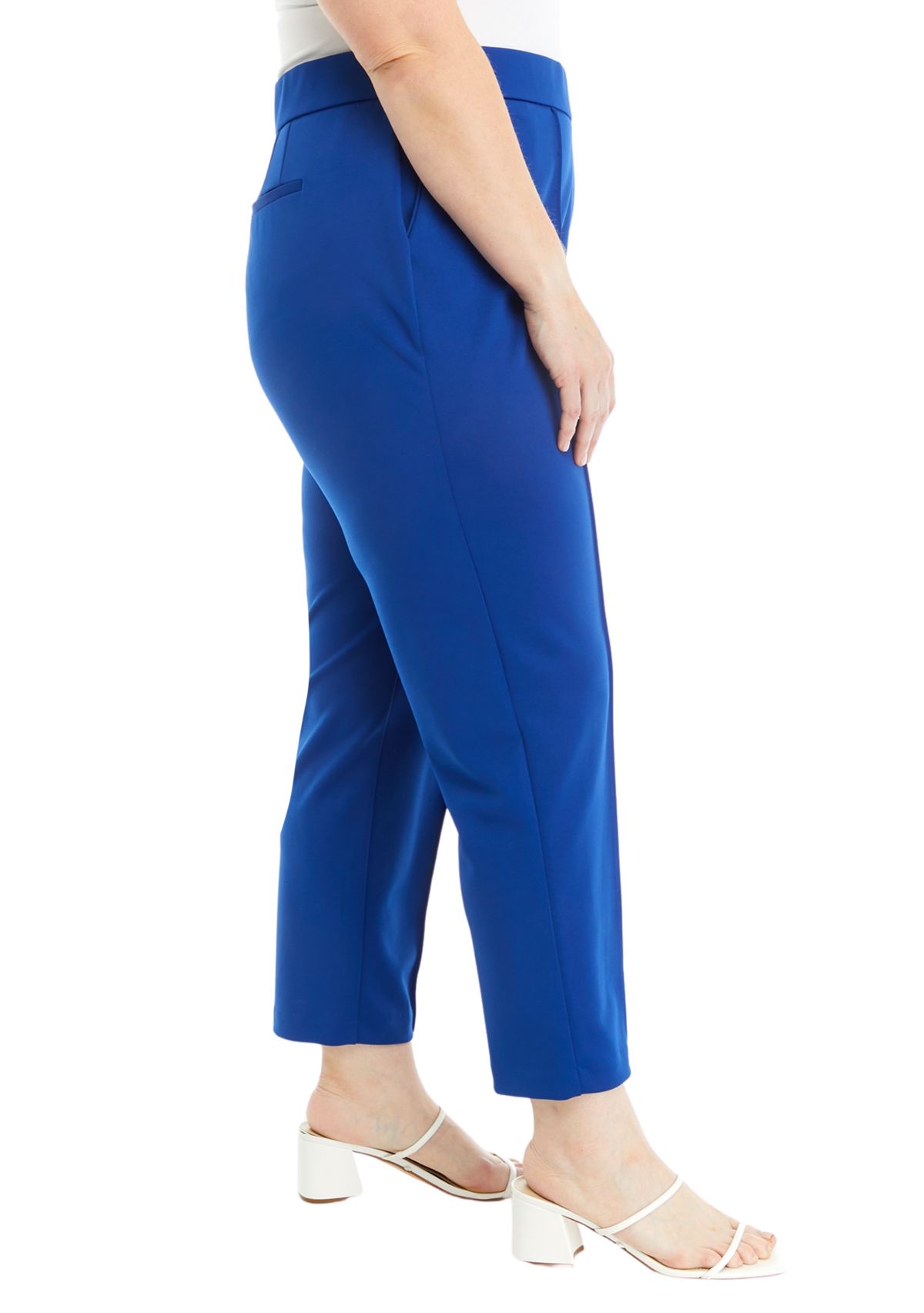 Plus Size Ponte Seamed Pants