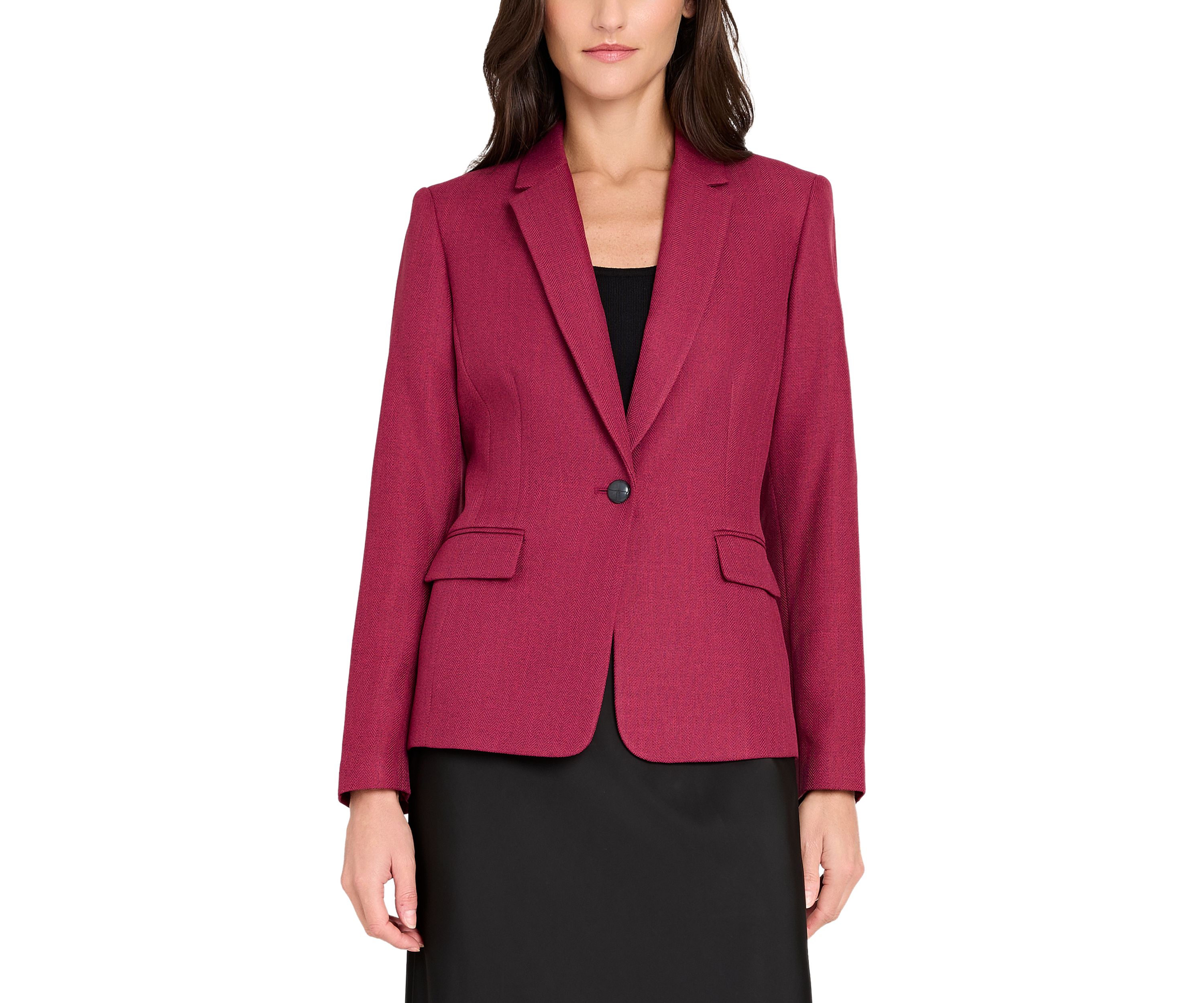 Womens One-Button Blazer