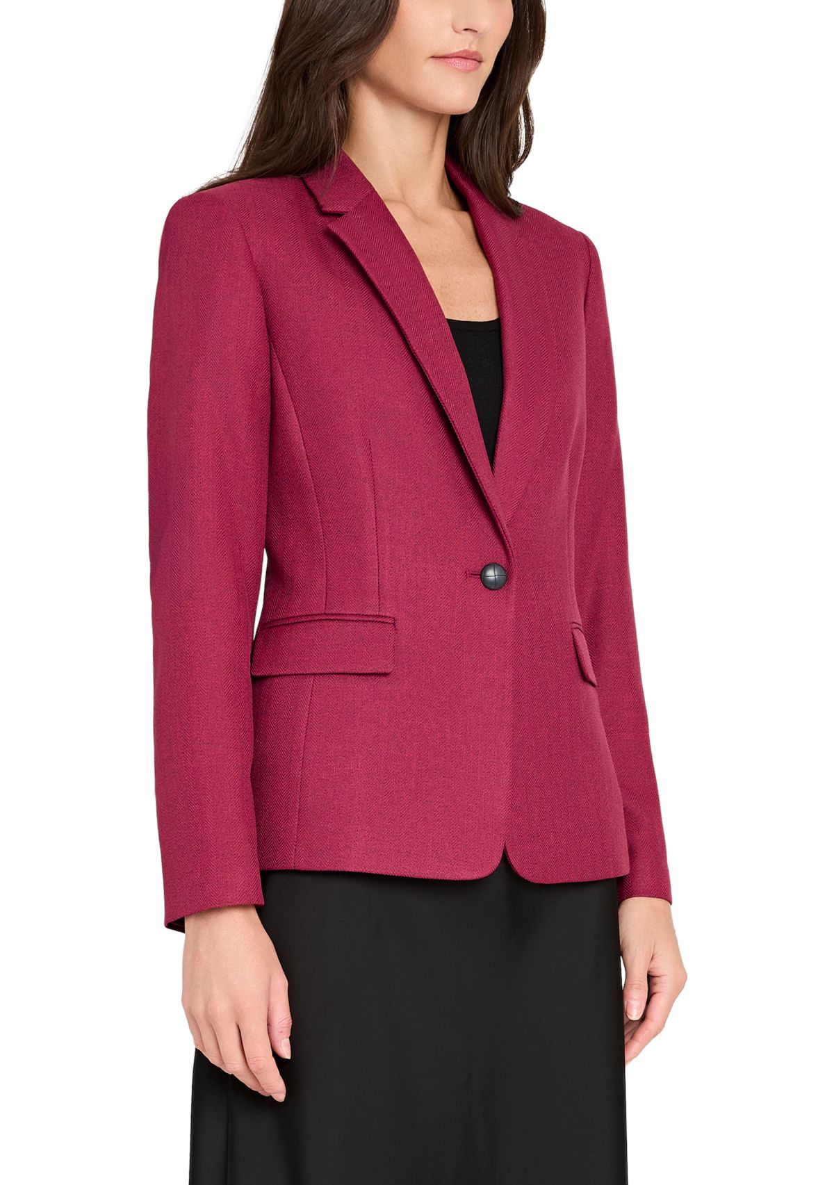 Womens One-Button Blazer