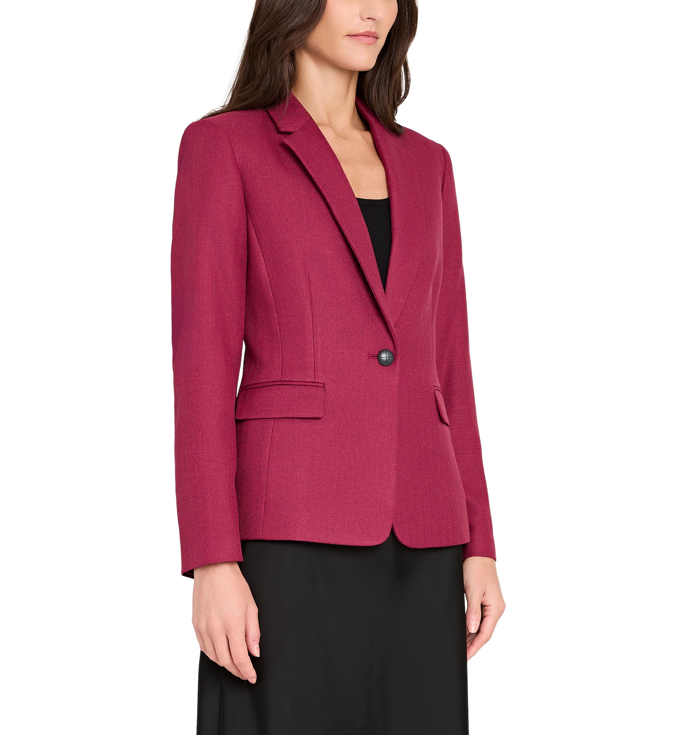 Womens One-Button Blazer