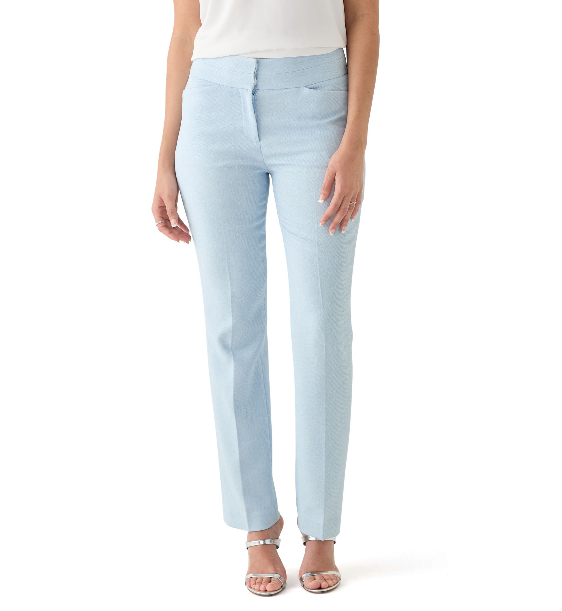 Womens Twill Straight Leg Pants