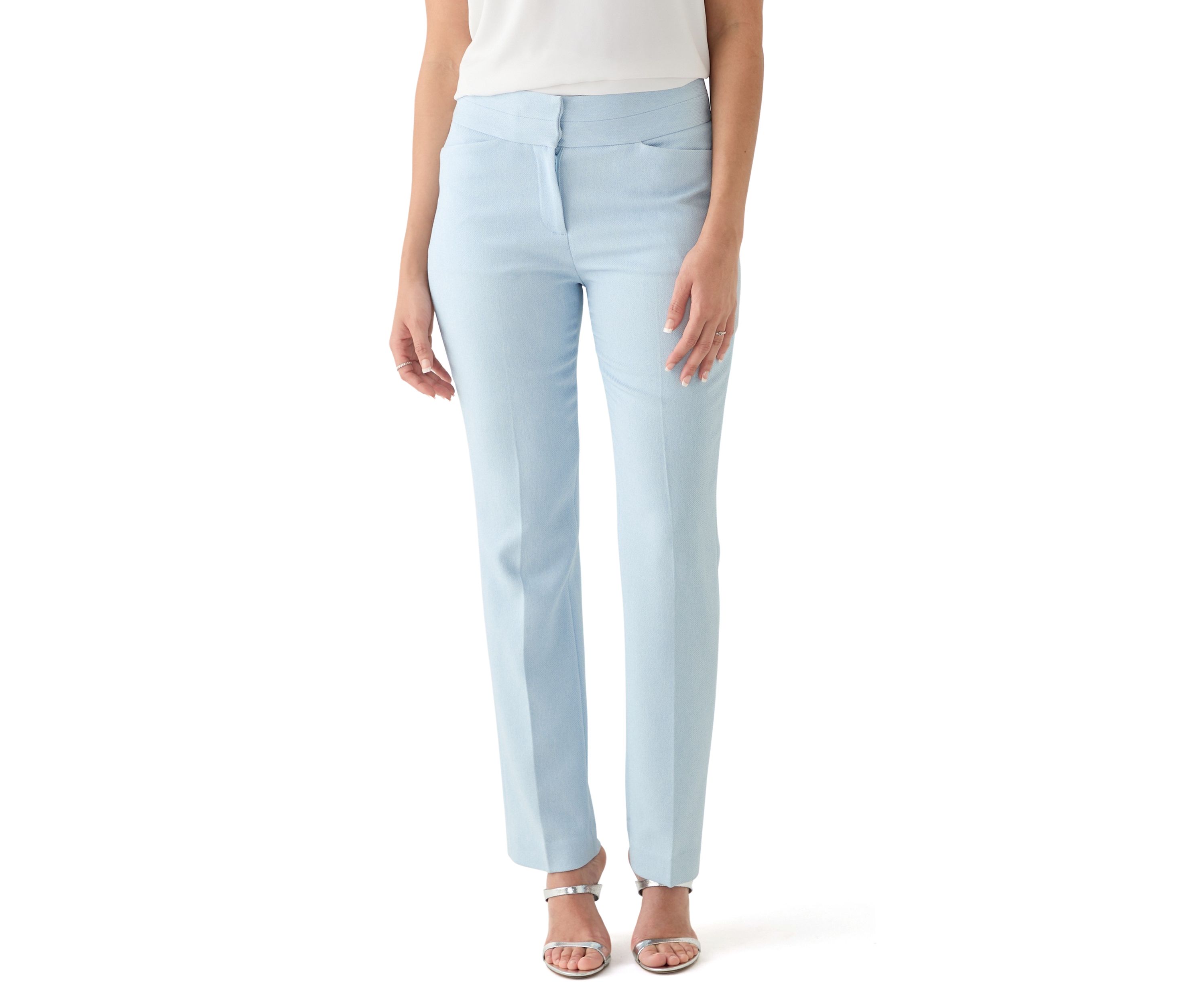Womens Twill Straight Leg Pants