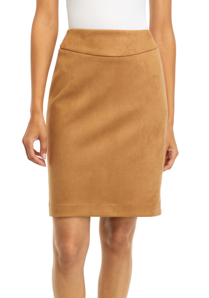 Womens Vegan Suede Skirt 