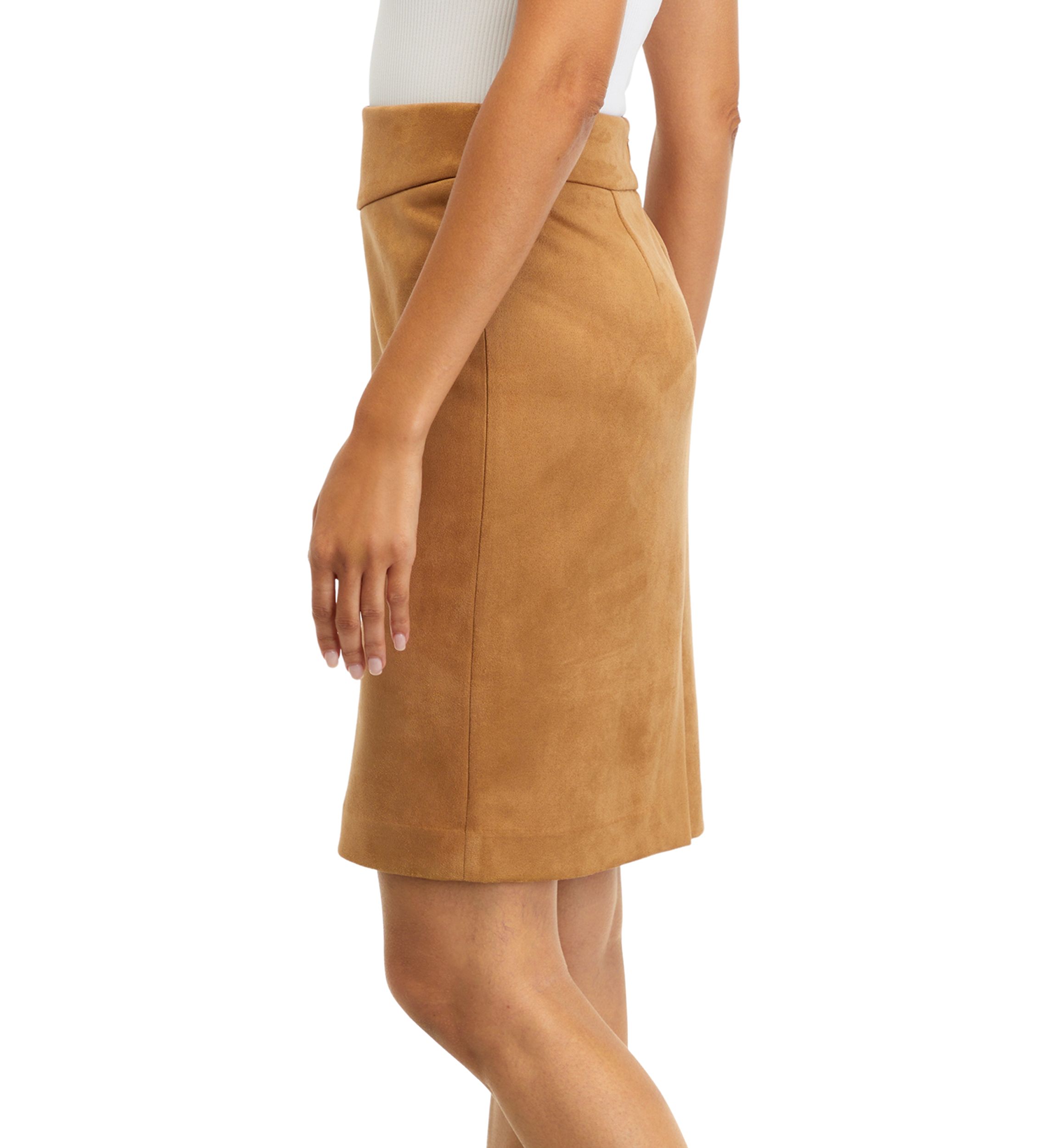 Womens Vegan Suede Skirt 