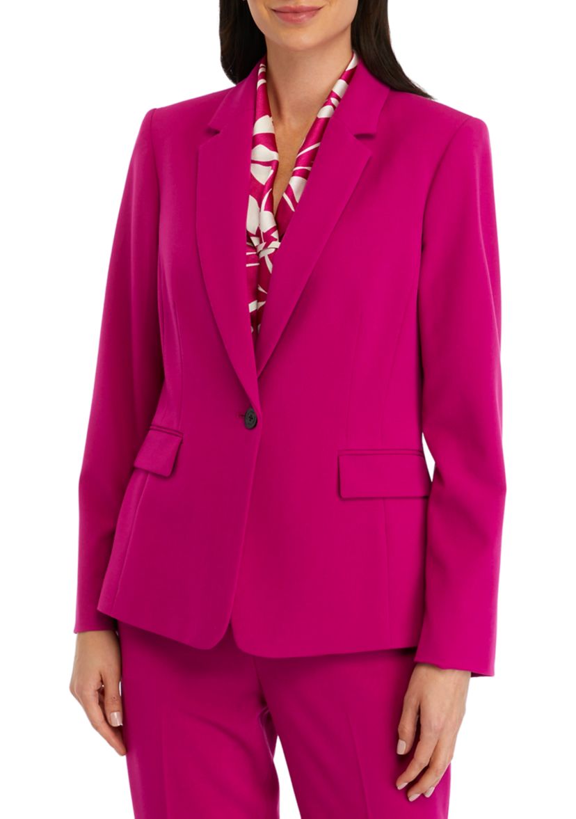 Womens Button Lapel Blazer