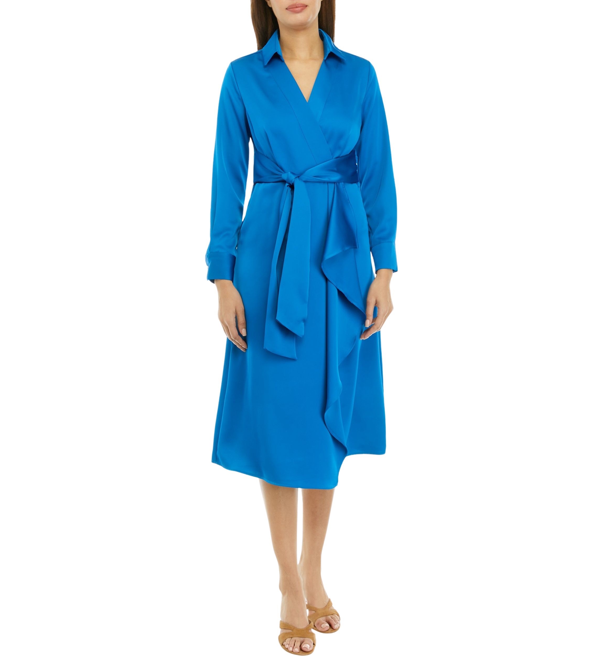 Womens Long Sleeve Collared Shirtdress
