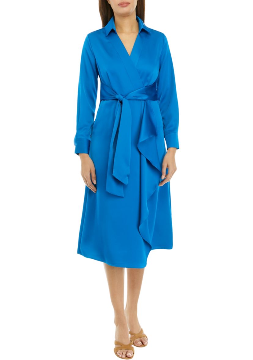 Womens Long Sleeve Collared Shirtdress