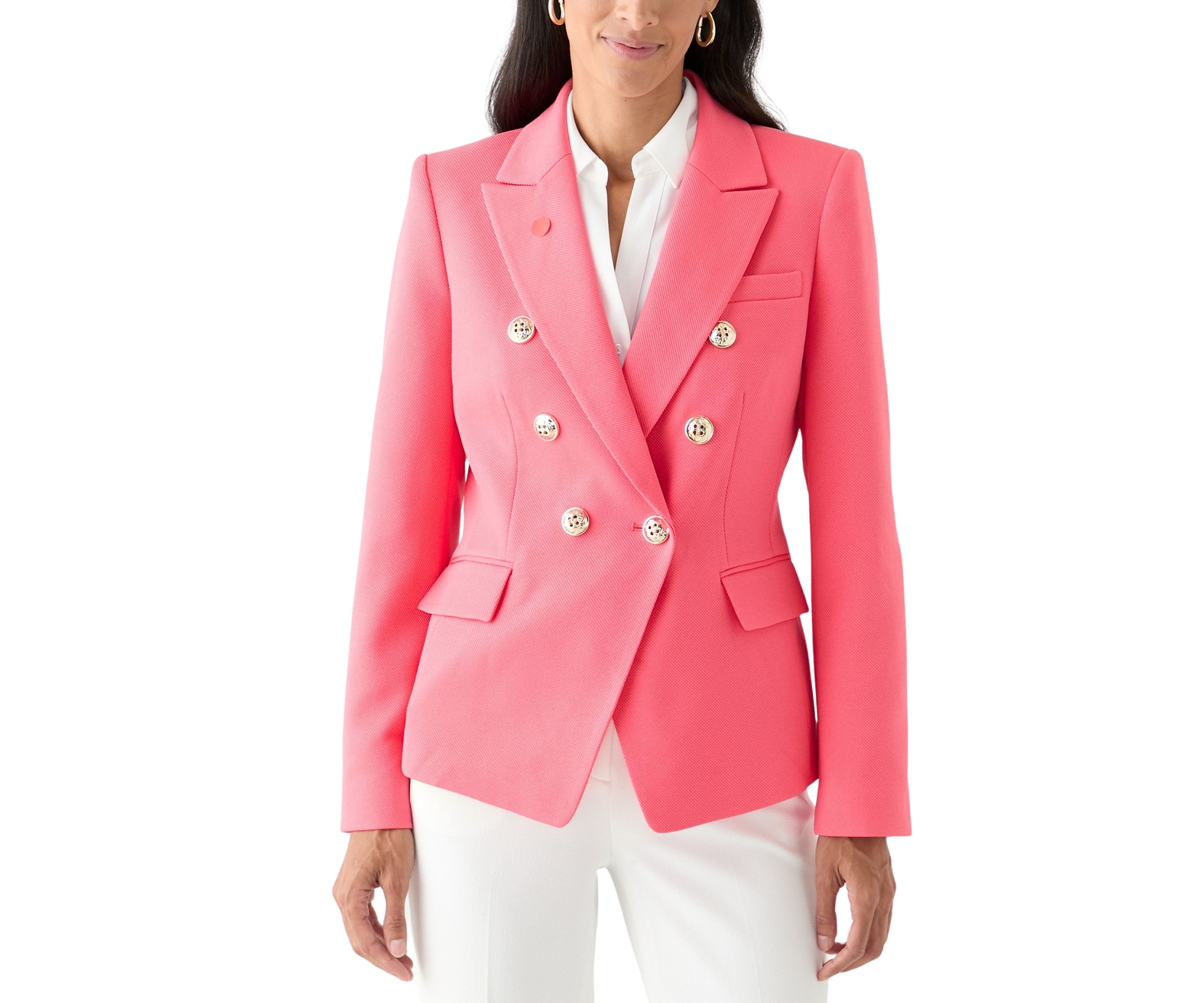 Womens Double Breasted Twill Jacket