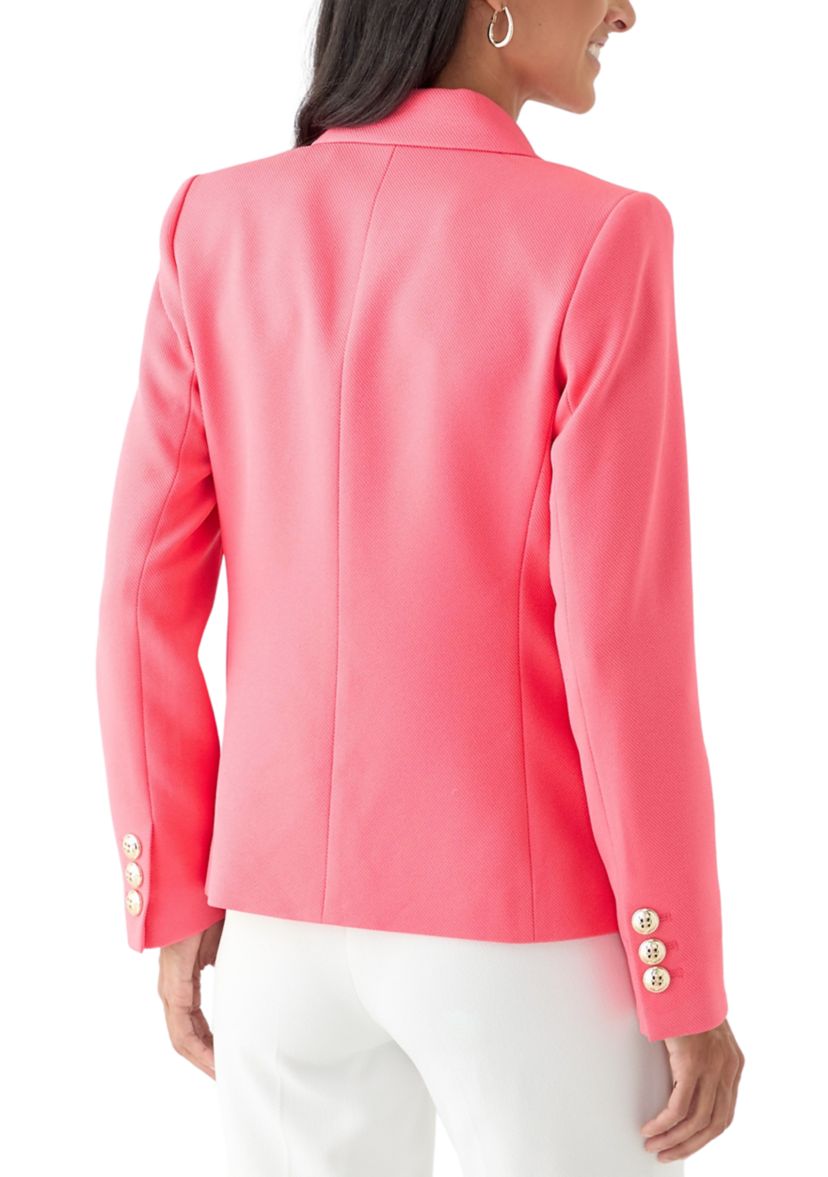 Womens Double Breasted Twill Jacket