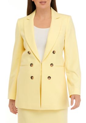 Tahari ASL Women's Easy Notch Collar Jacket with Patch PKTS, Orange Spice,  4 at  Women's Clothing store