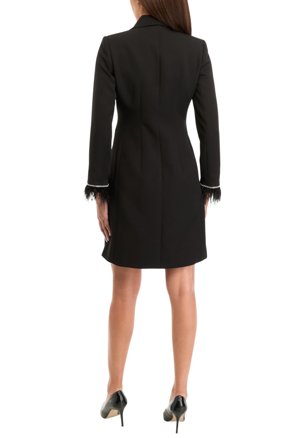 Womens Long Sleeve Blazer Wrap Dress