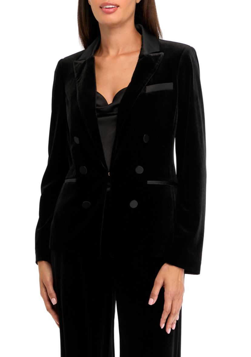 Womens Velvet Satin Jacket