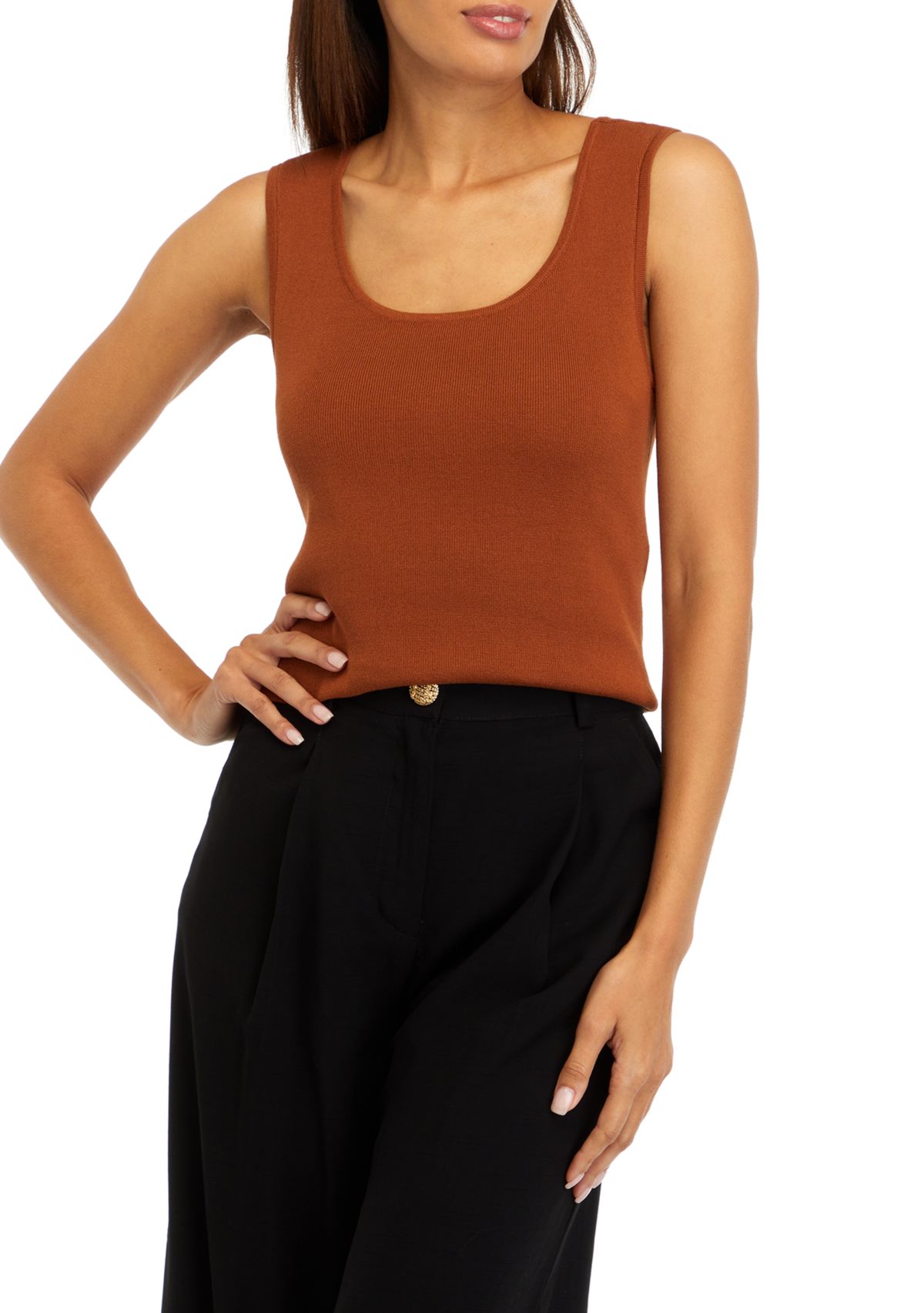 Womens Sleeveless Knit Tank 