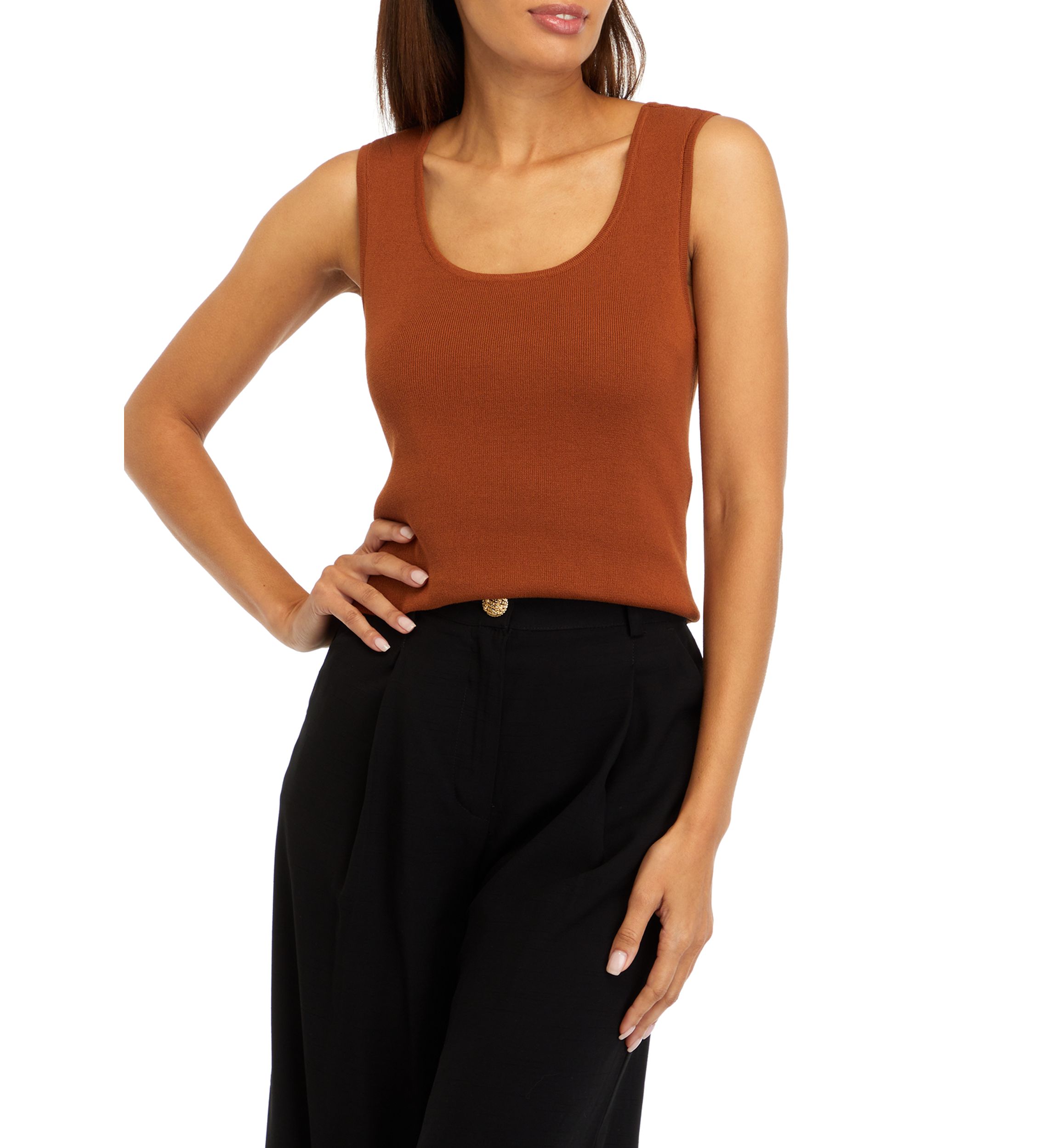 Womens Sleeveless Knit Tank 