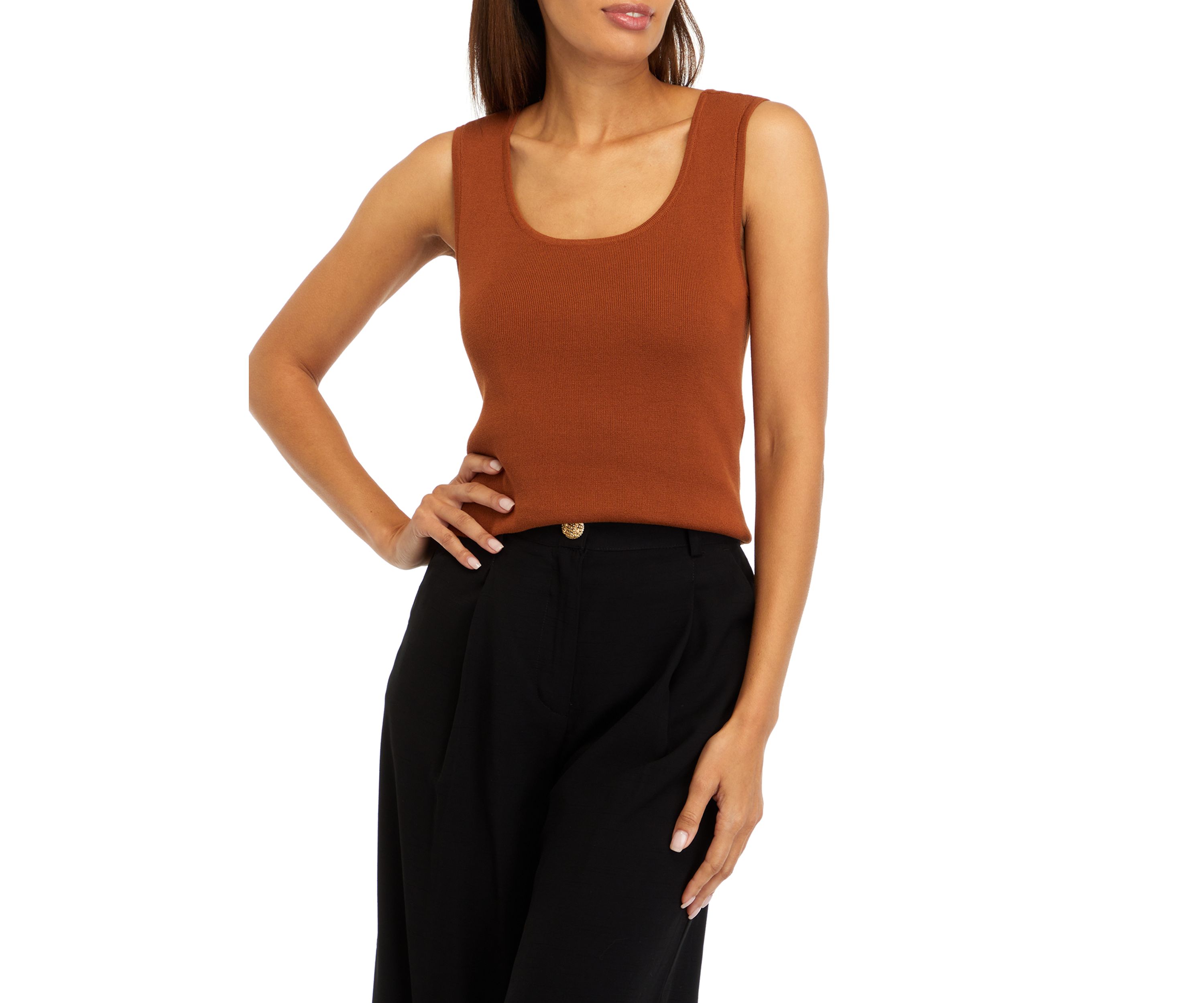 Womens Sleeveless Knit Tank 