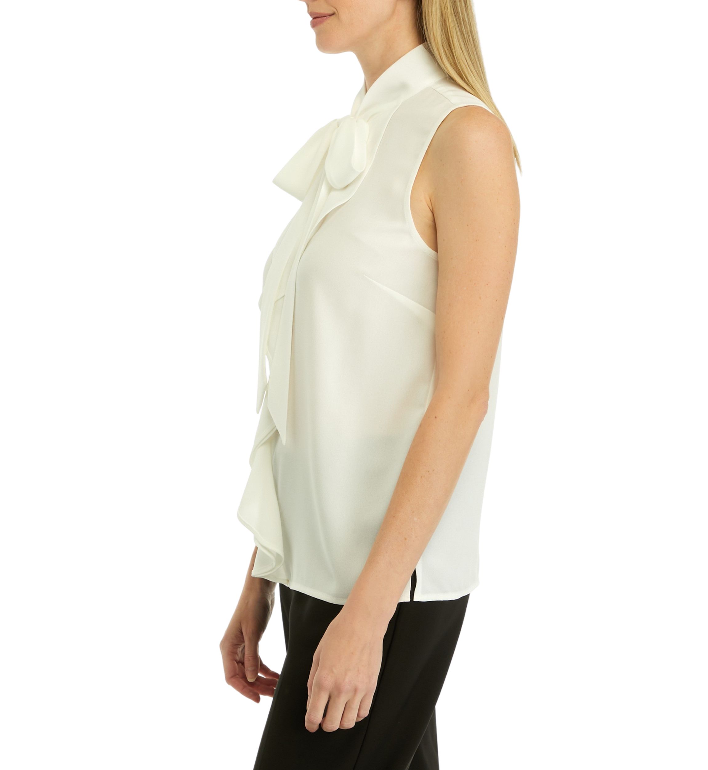 Womens Bow Ruffle Blouse