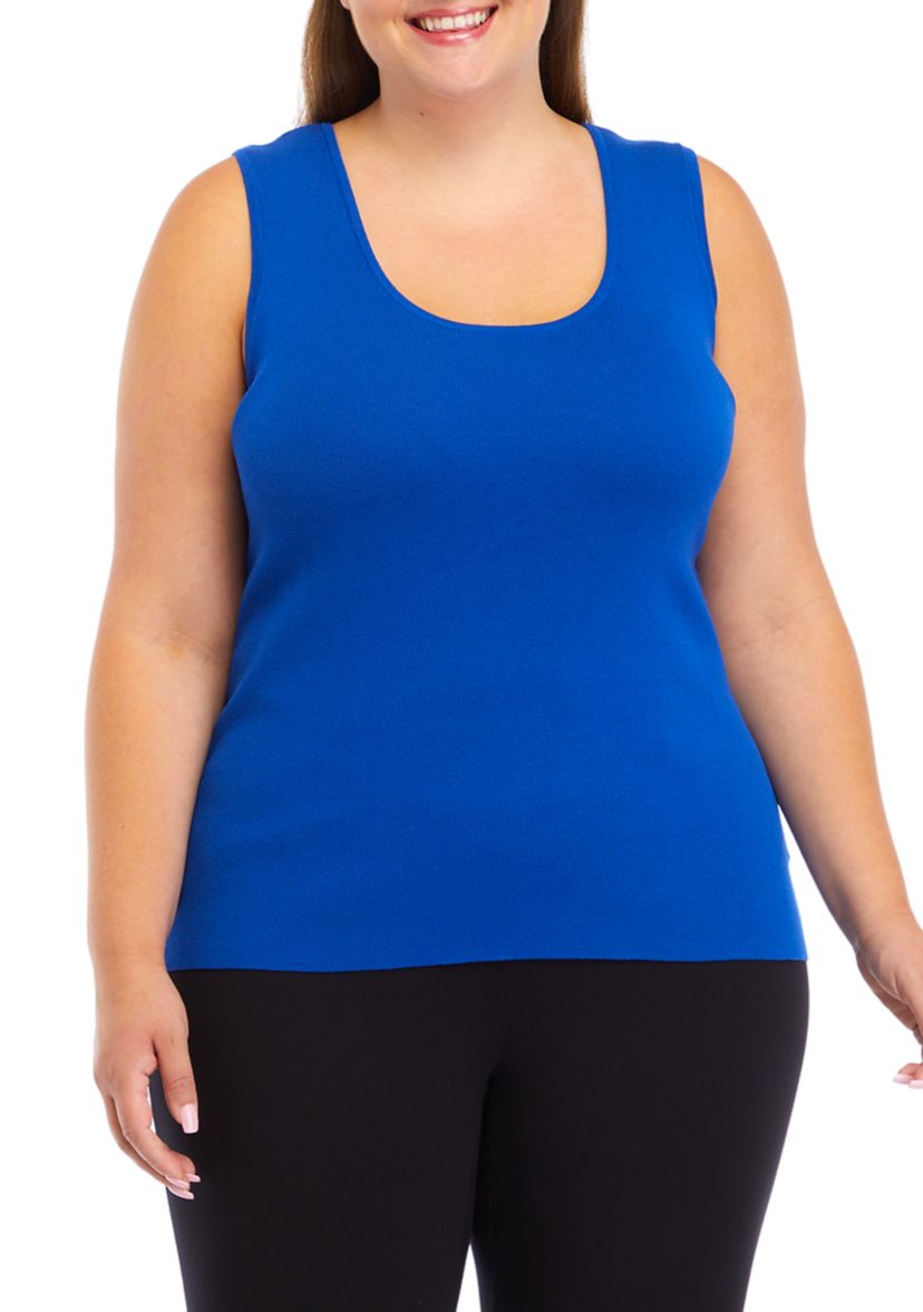 Plus Size Sleeveless Knit Tank