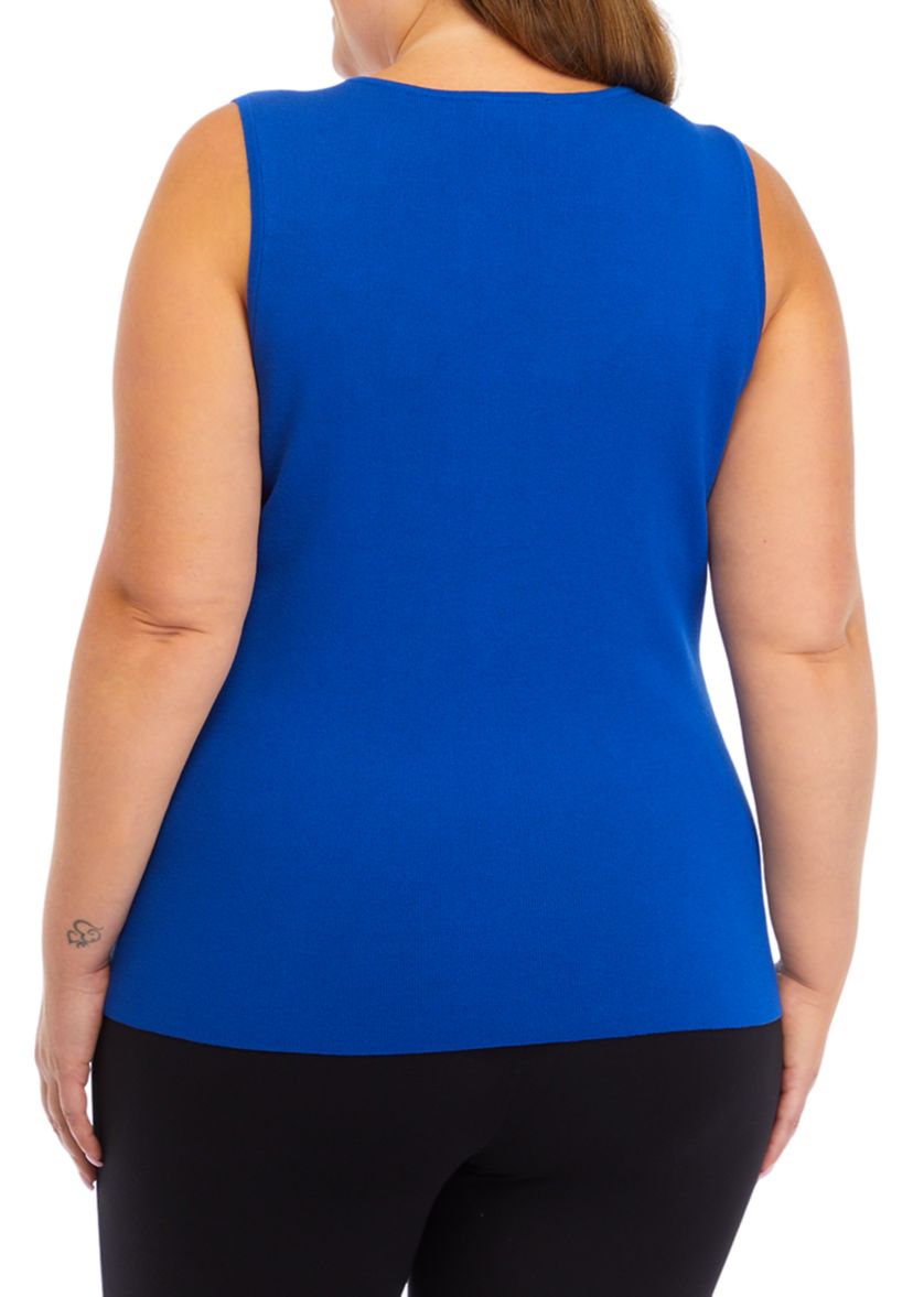 Plus Size Sleeveless Knit Tank