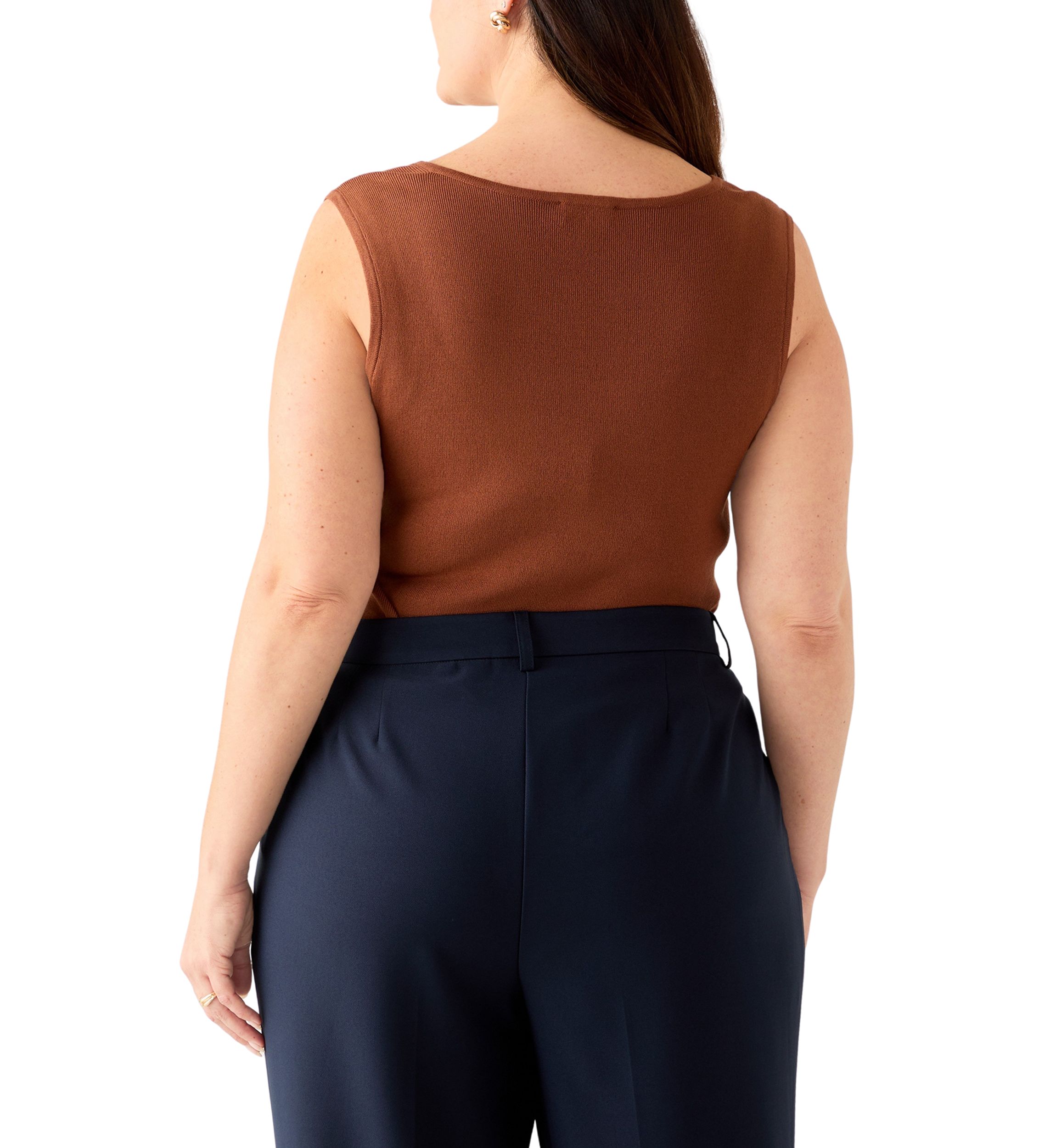 Plus Size Sleeveless Sweater Tank Top