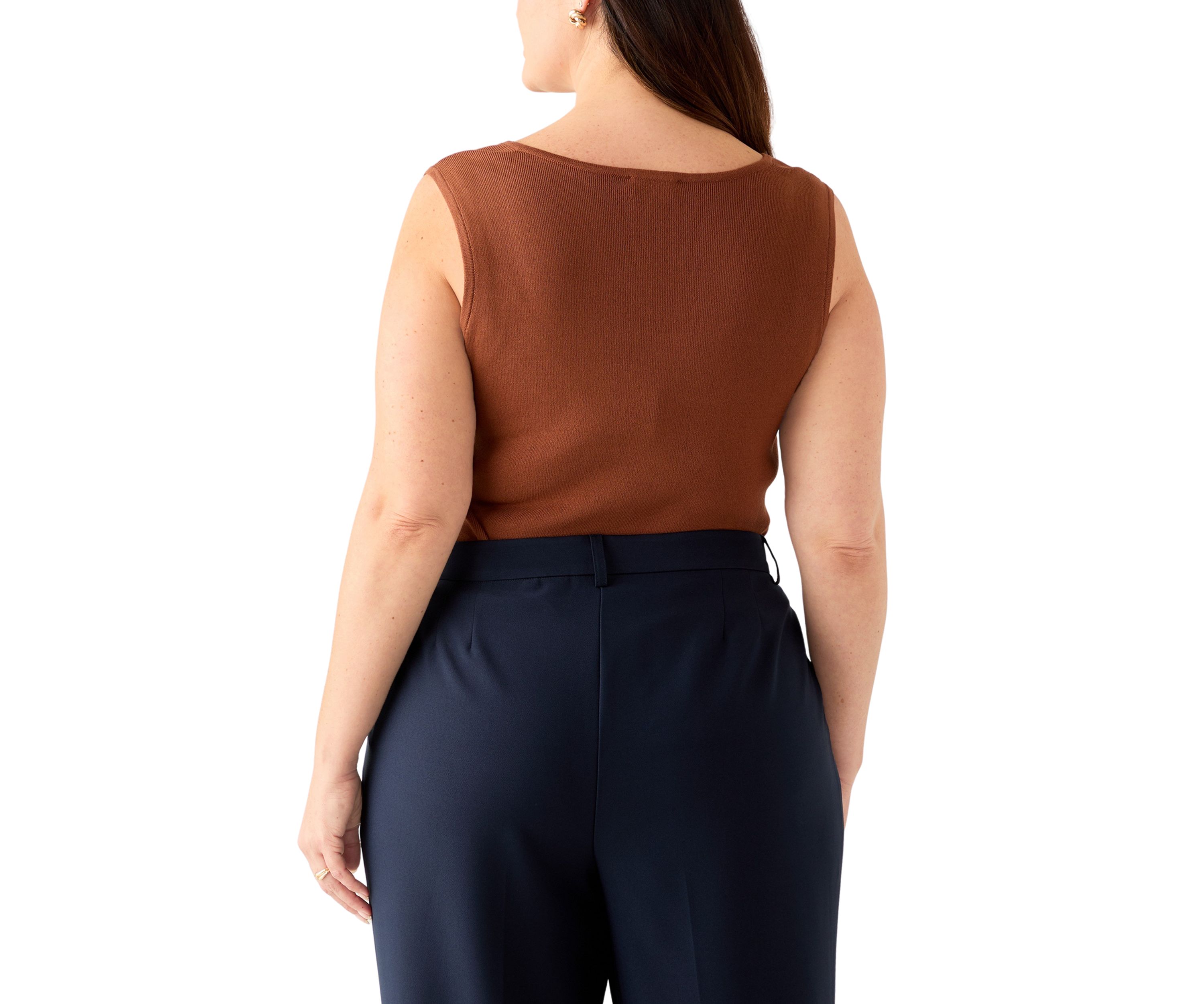 Plus Size Sleeveless Sweater Tank Top