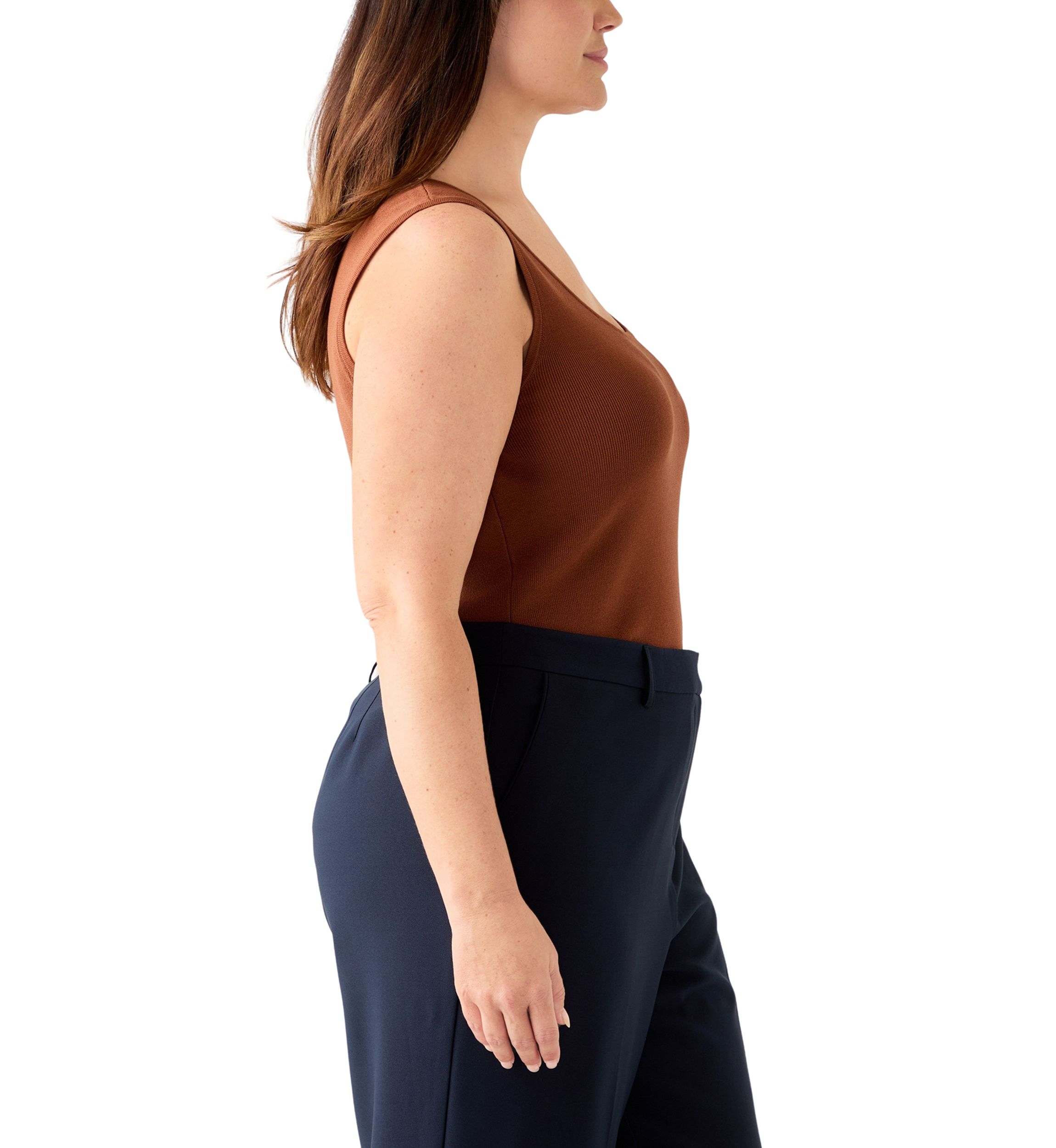 Plus Size Sleeveless Sweater Tank Top