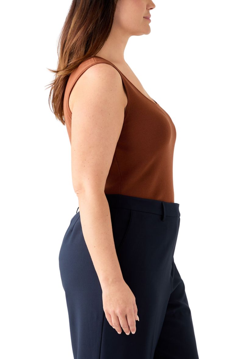 Plus Size Sleeveless Sweater Tank Top