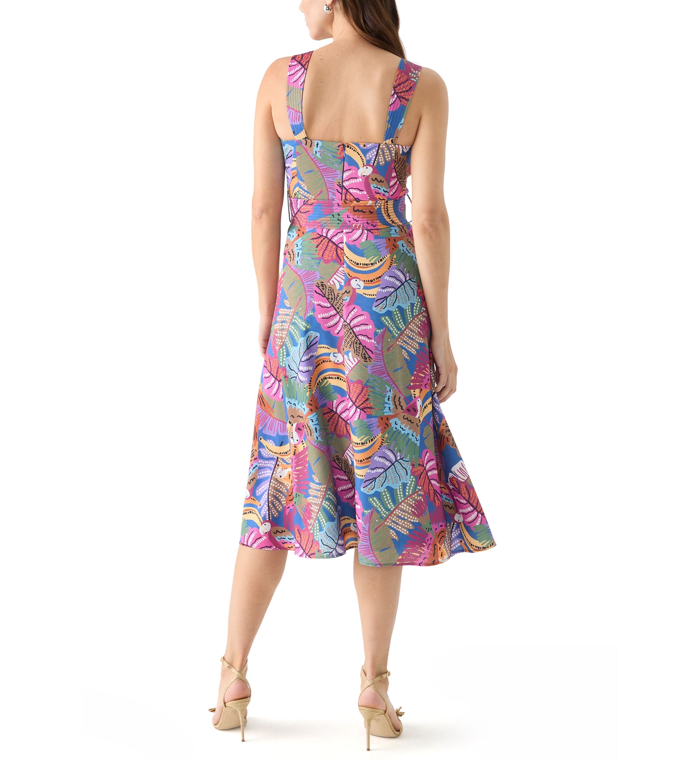 Womens Sleeveless Printed Dress