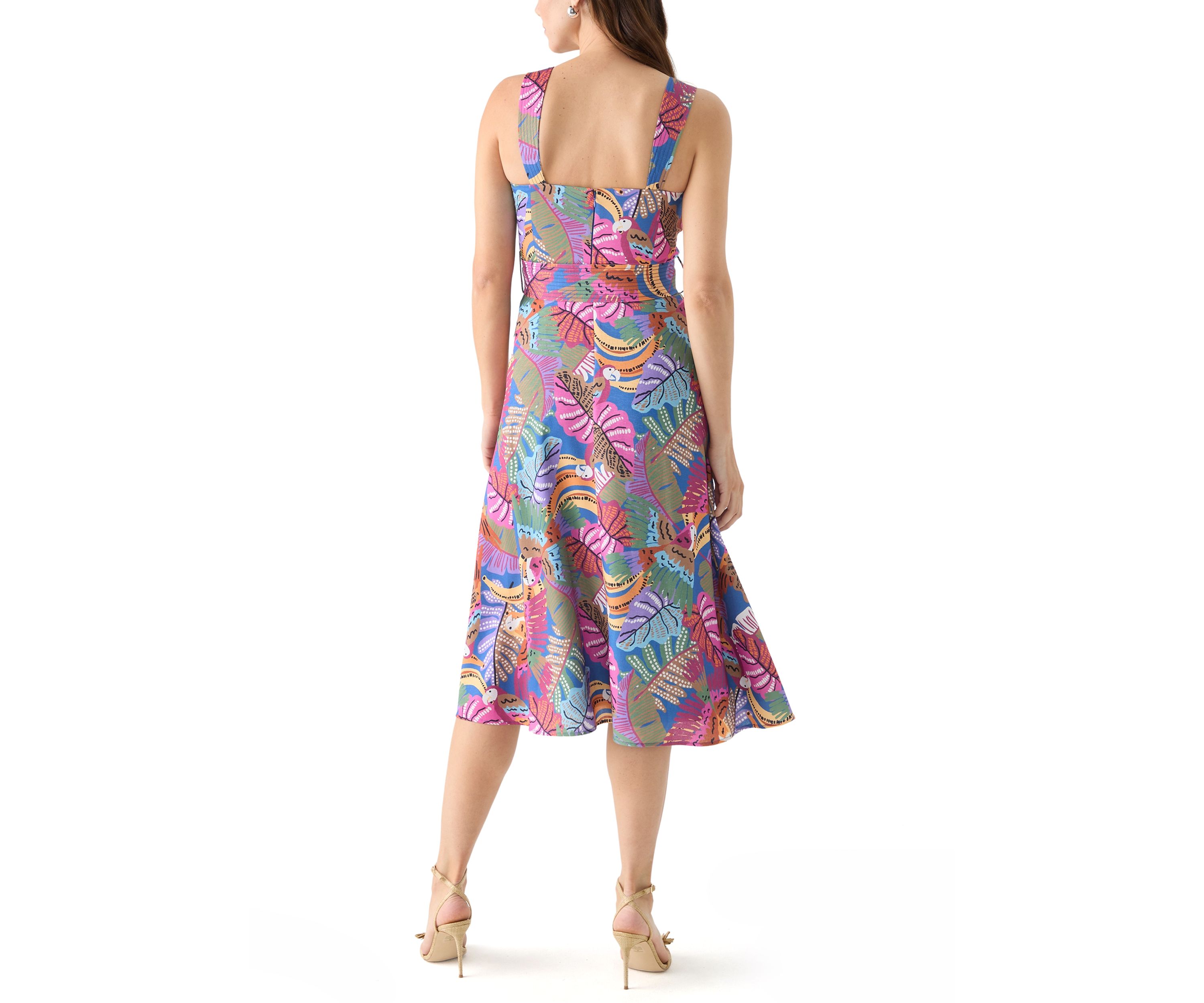 Womens Sleeveless Printed Dress