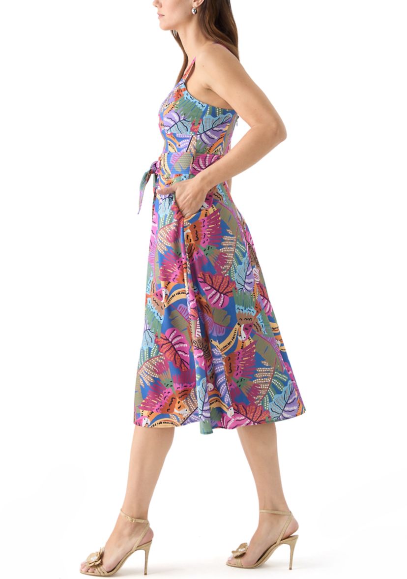 Womens Sleeveless Printed Dress
