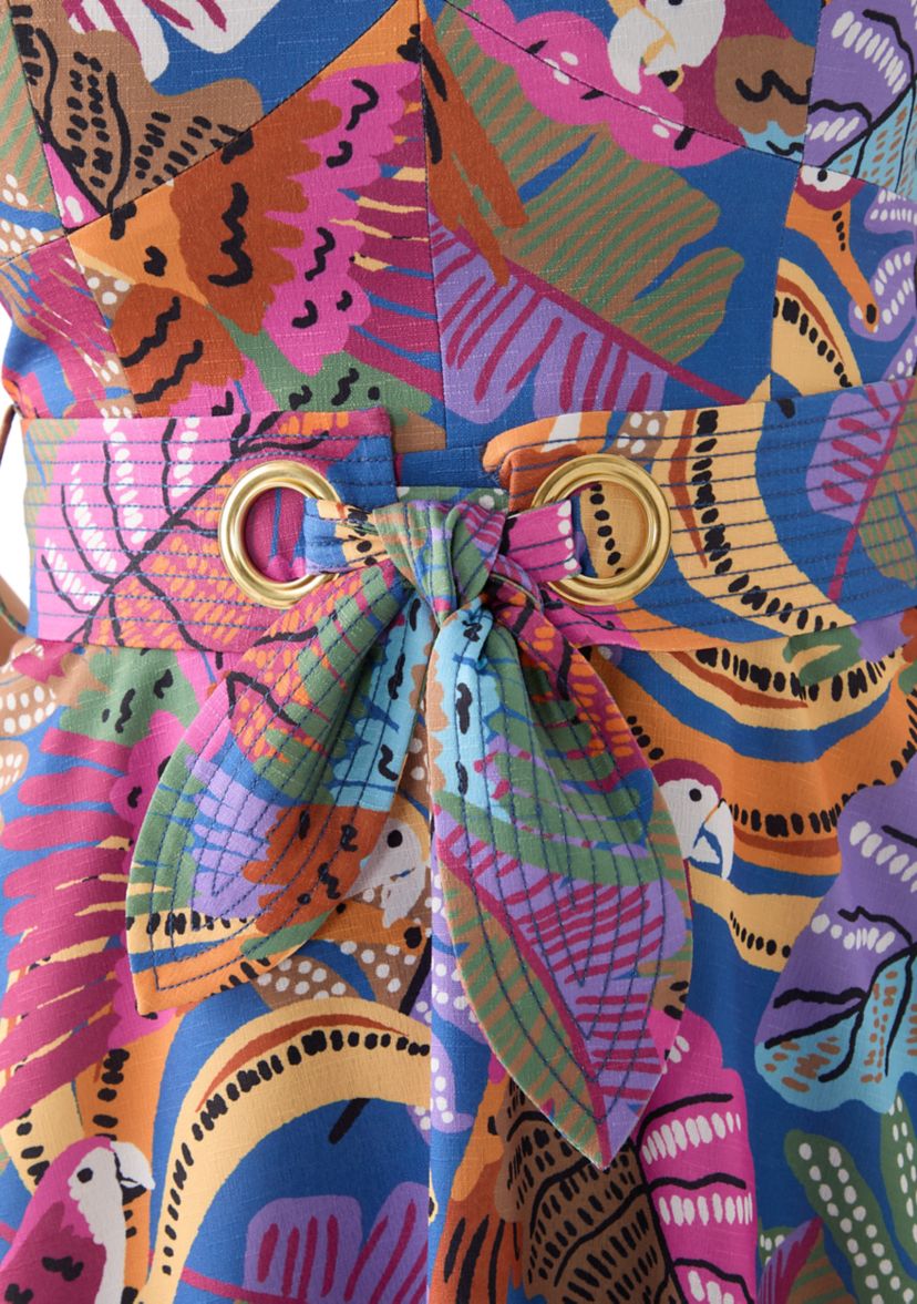 Womens Sleeveless Printed Dress