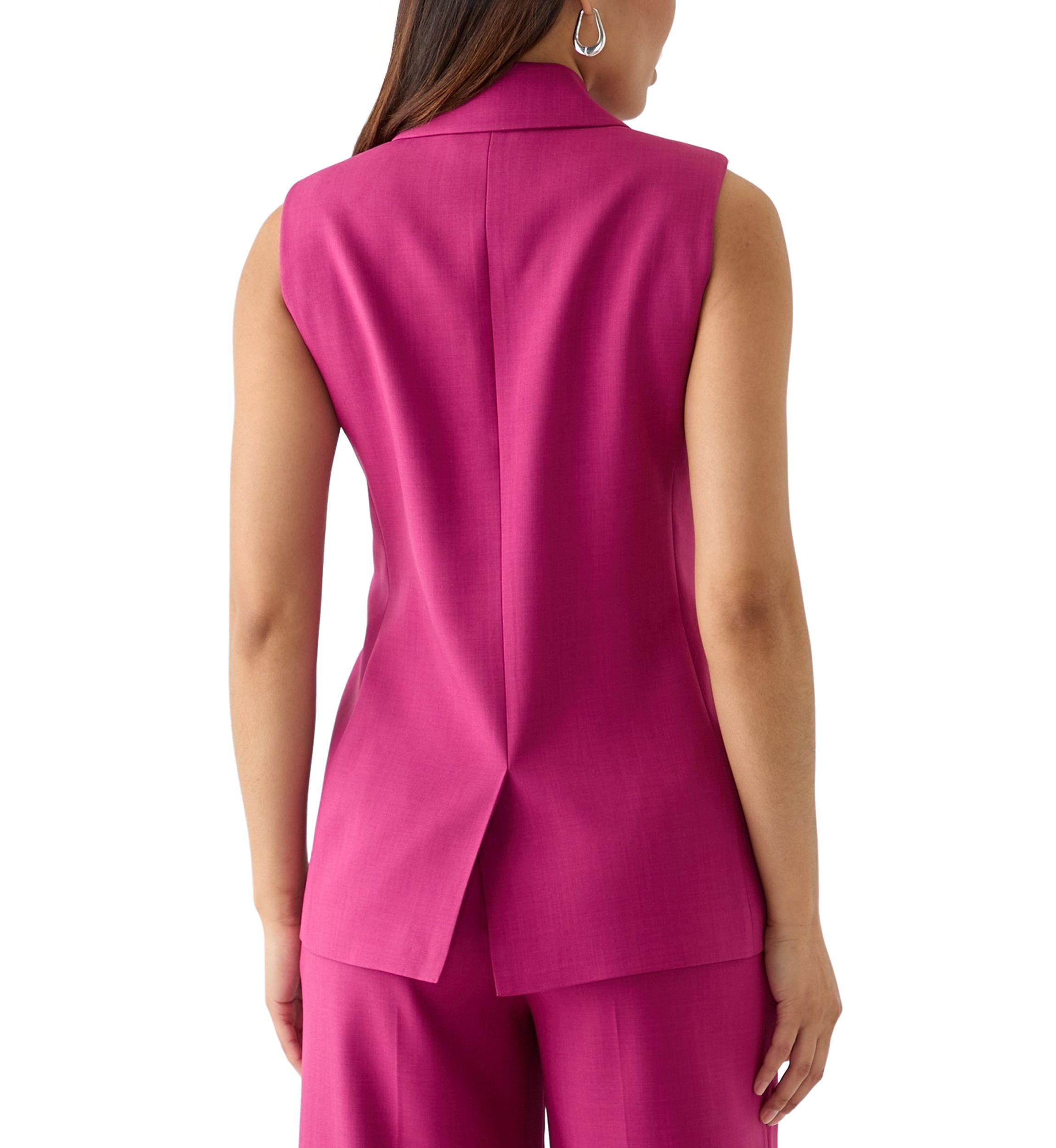 Womens Woven Suit Separate Vest