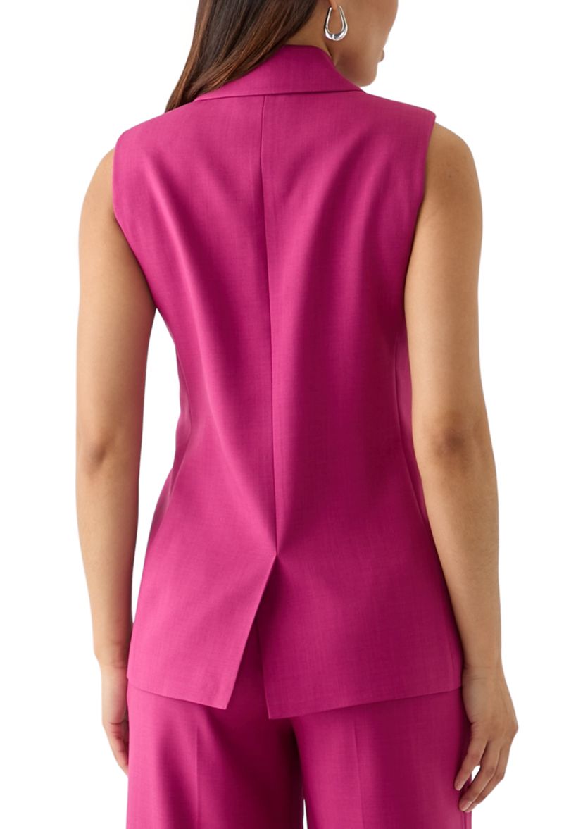 Womens Woven Suit Separate Vest