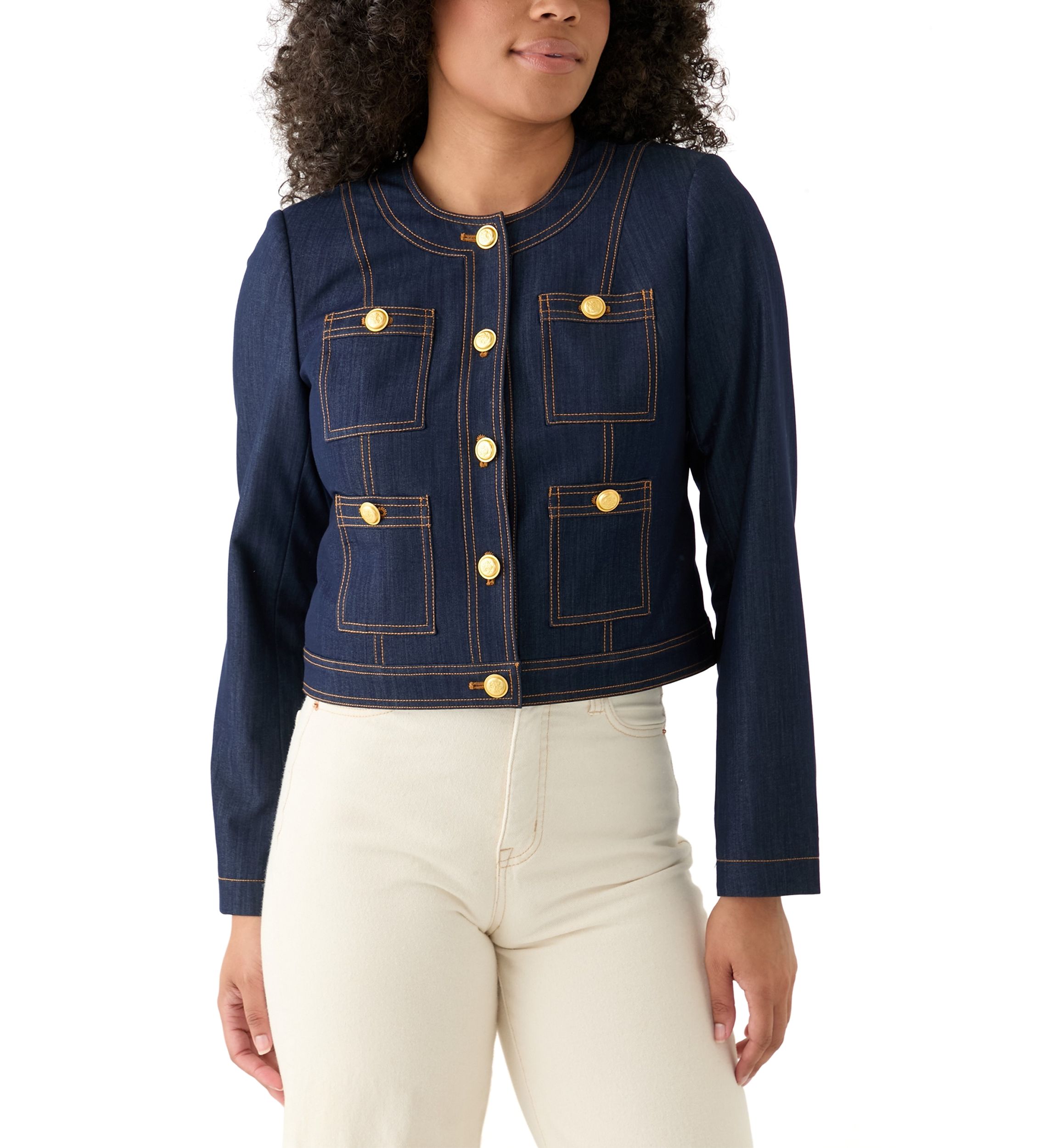 Womens Cropped Denim Jacket