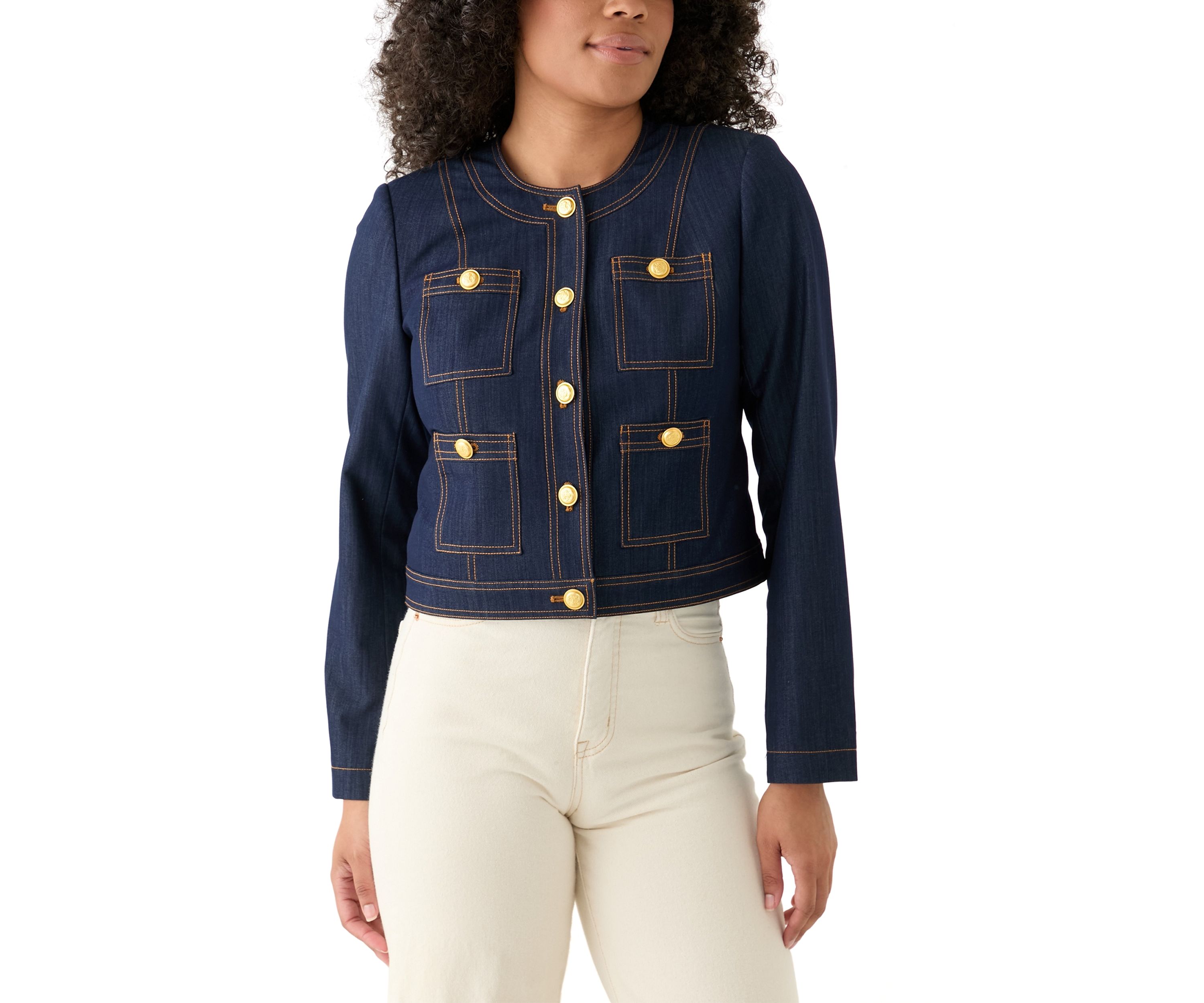 Womens Cropped Denim Jacket