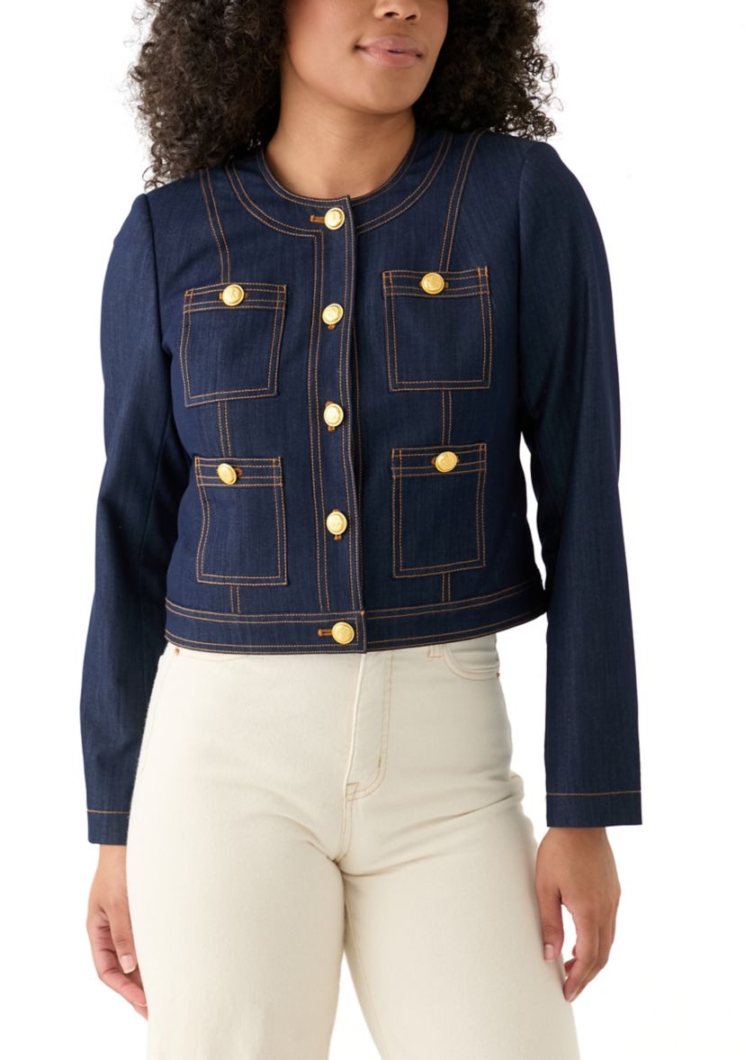 Womens Cropped Denim Jacket