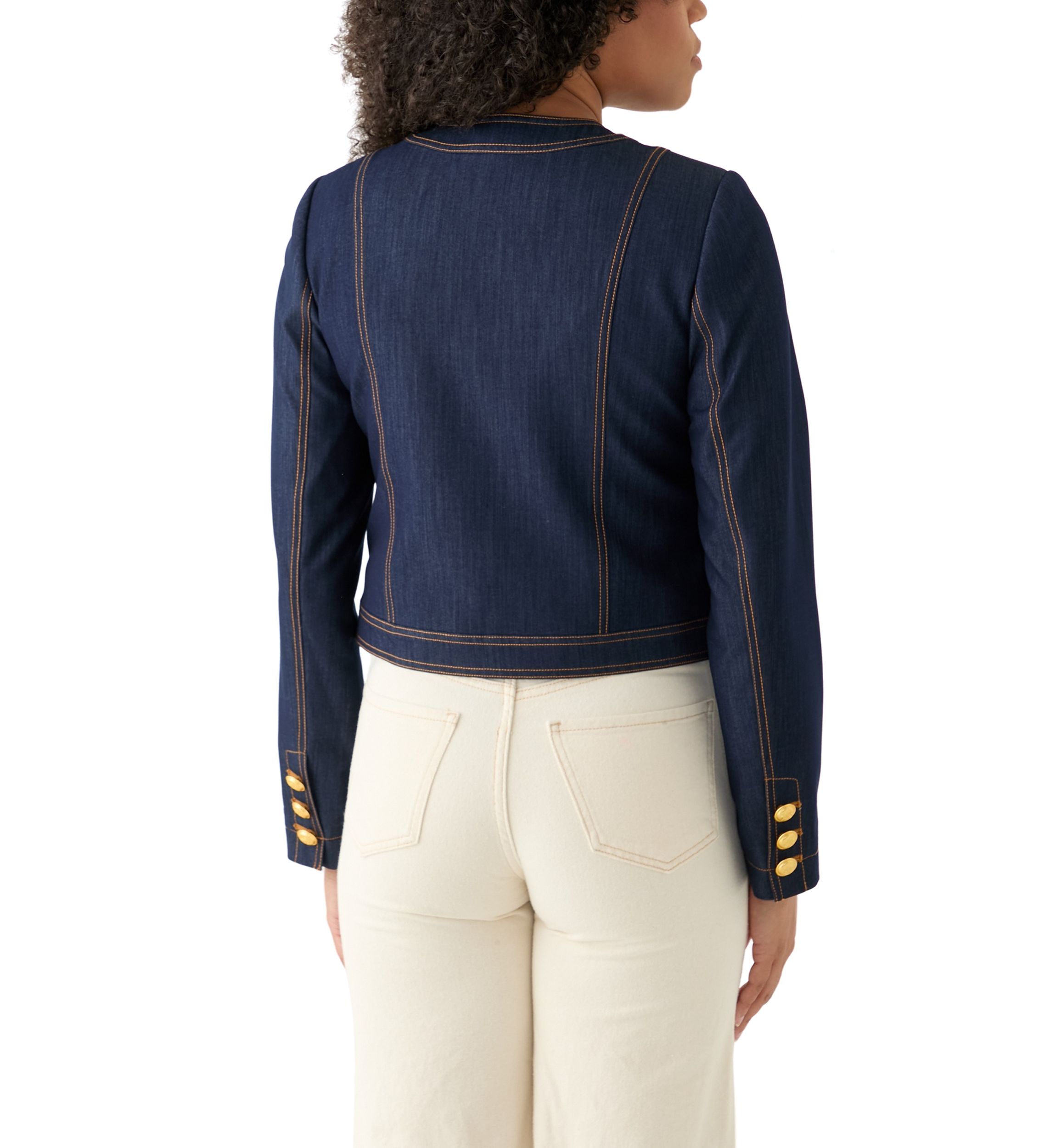 Womens Cropped Denim Jacket
