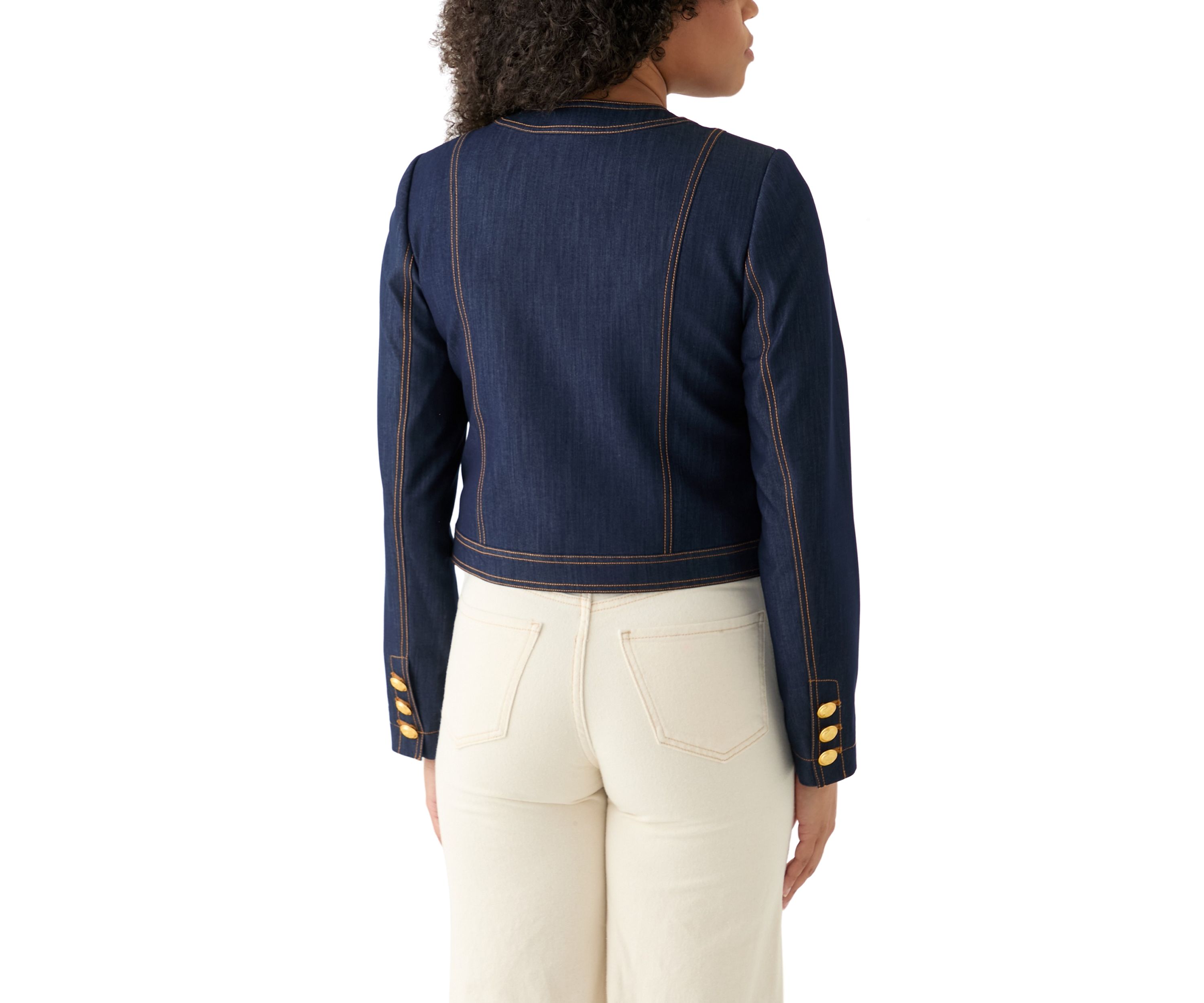 Womens Cropped Denim Jacket